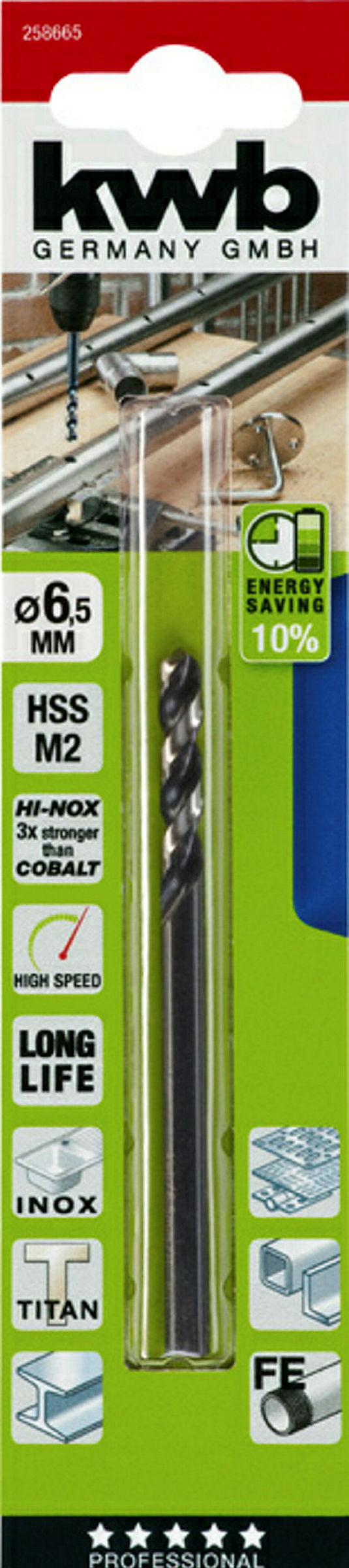 HI-NOX HSS M2 Metallbohrer, ø 6.5 mm