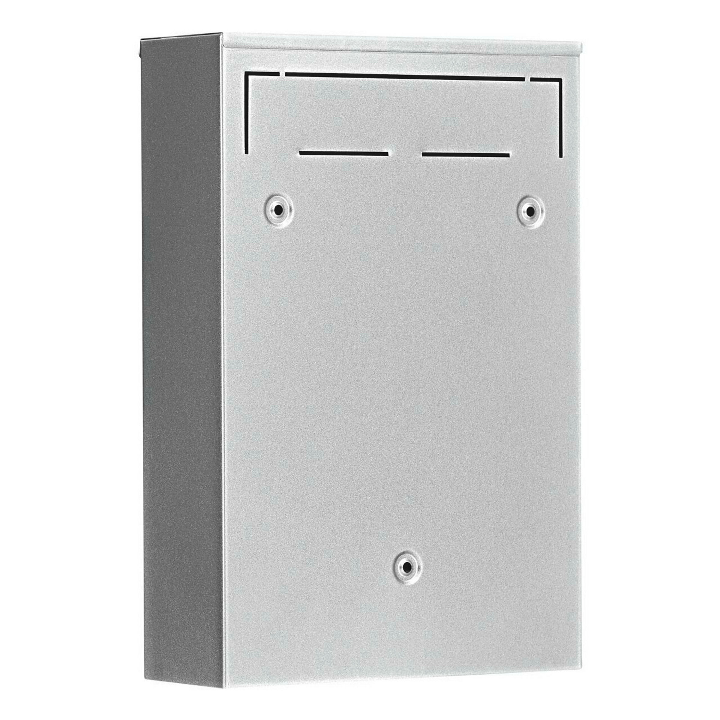 Briefkasten Stahl-lackiert Pocket 5871 Si silber
