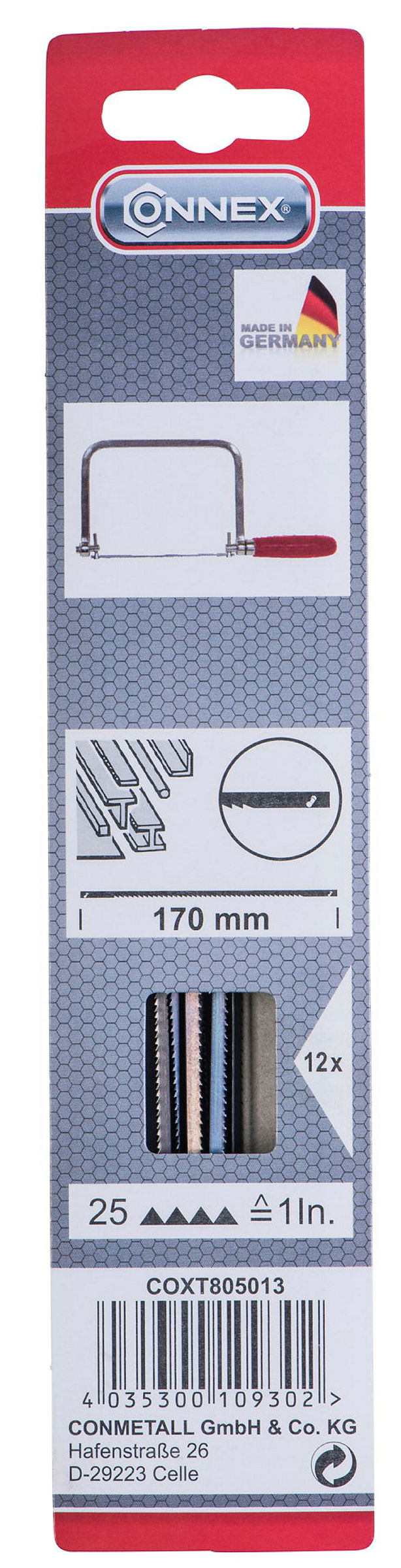 Ersatzsägebl. f. Metall 170mm 12 St