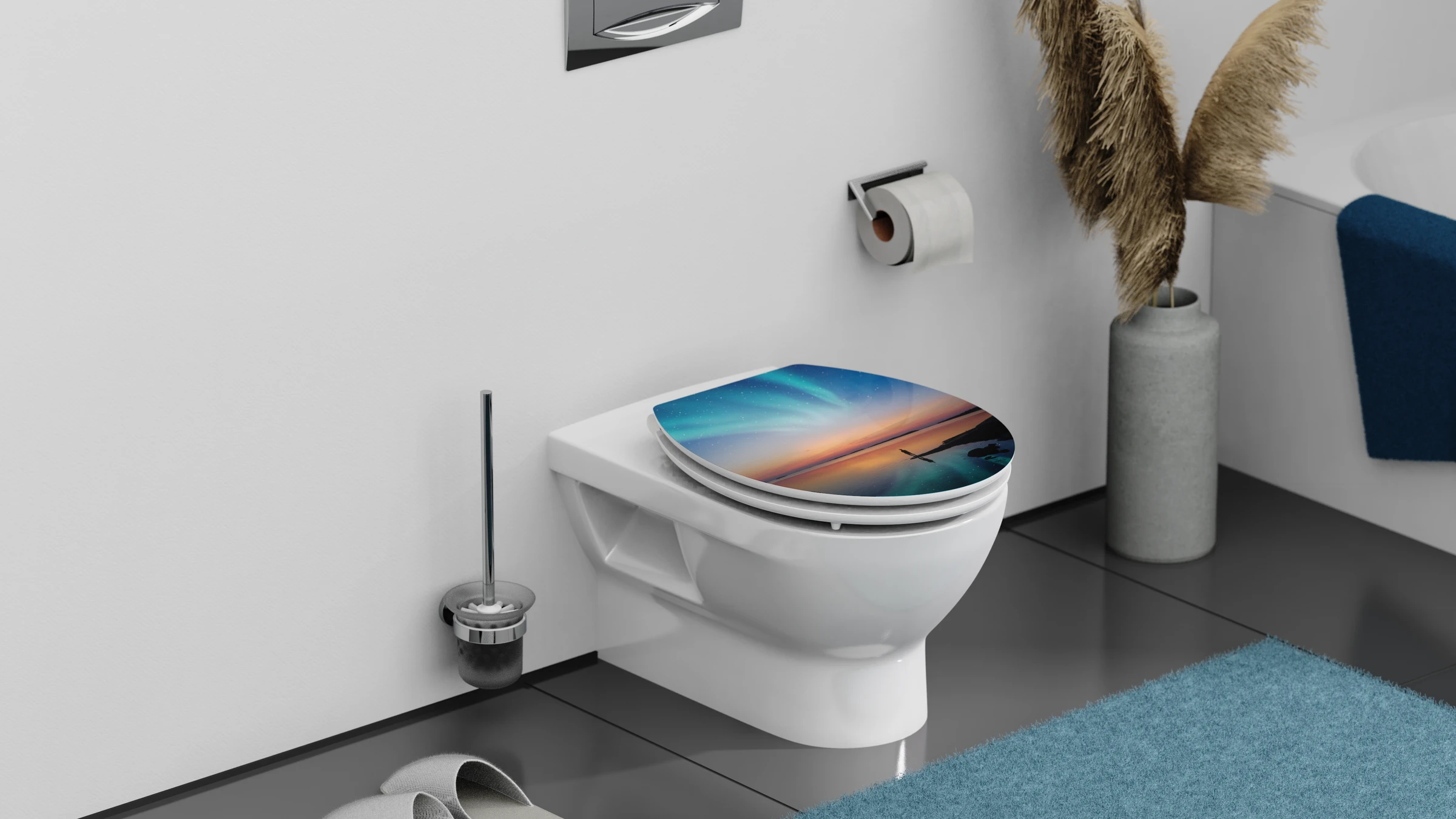 MDF HG WC-Sitz POLAR LIGHTS, mit Absenkautomatik