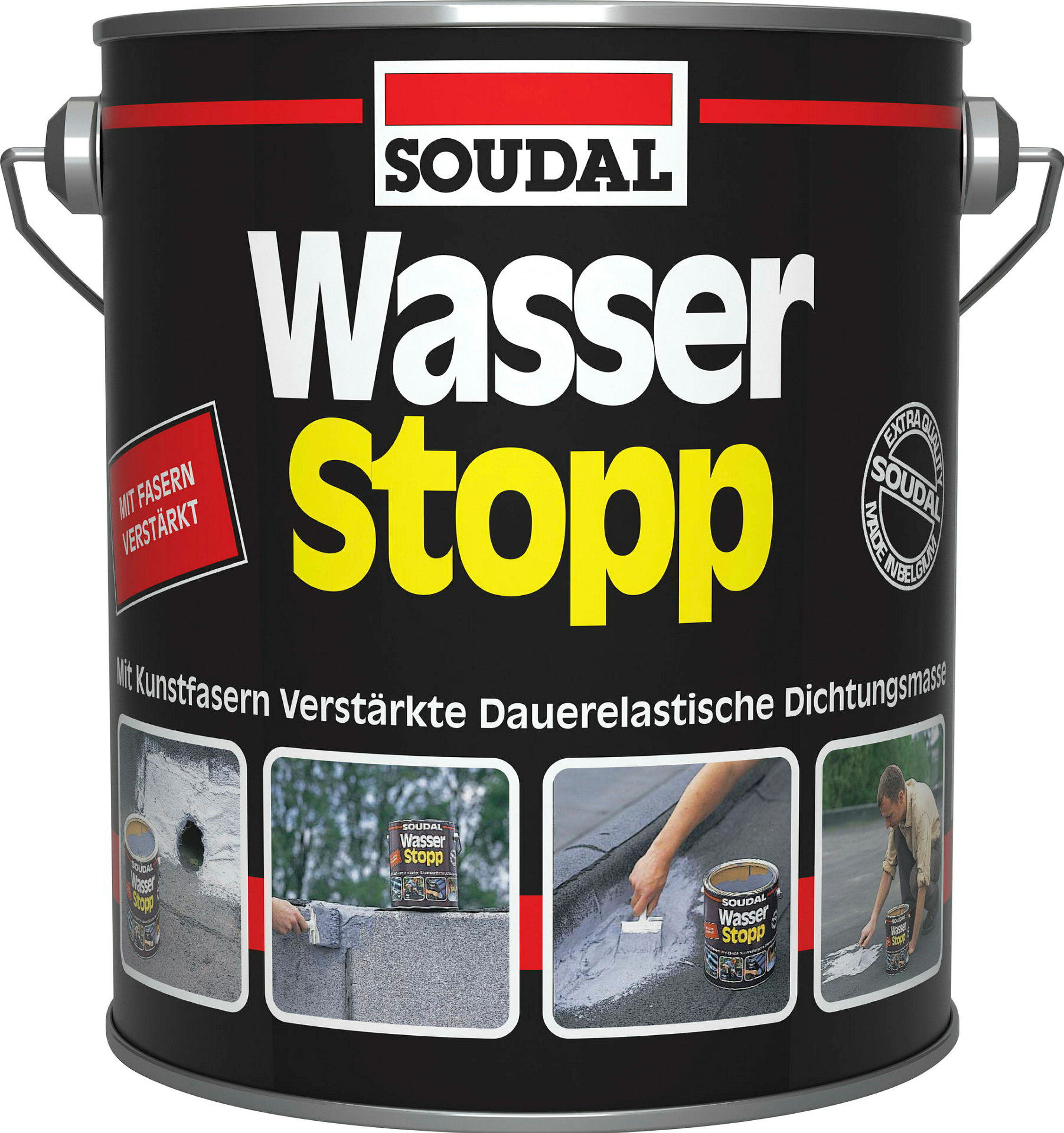 Soudal Wasser Stopp Die sofort wirksame, faserverstärkte Dachschutzschich
