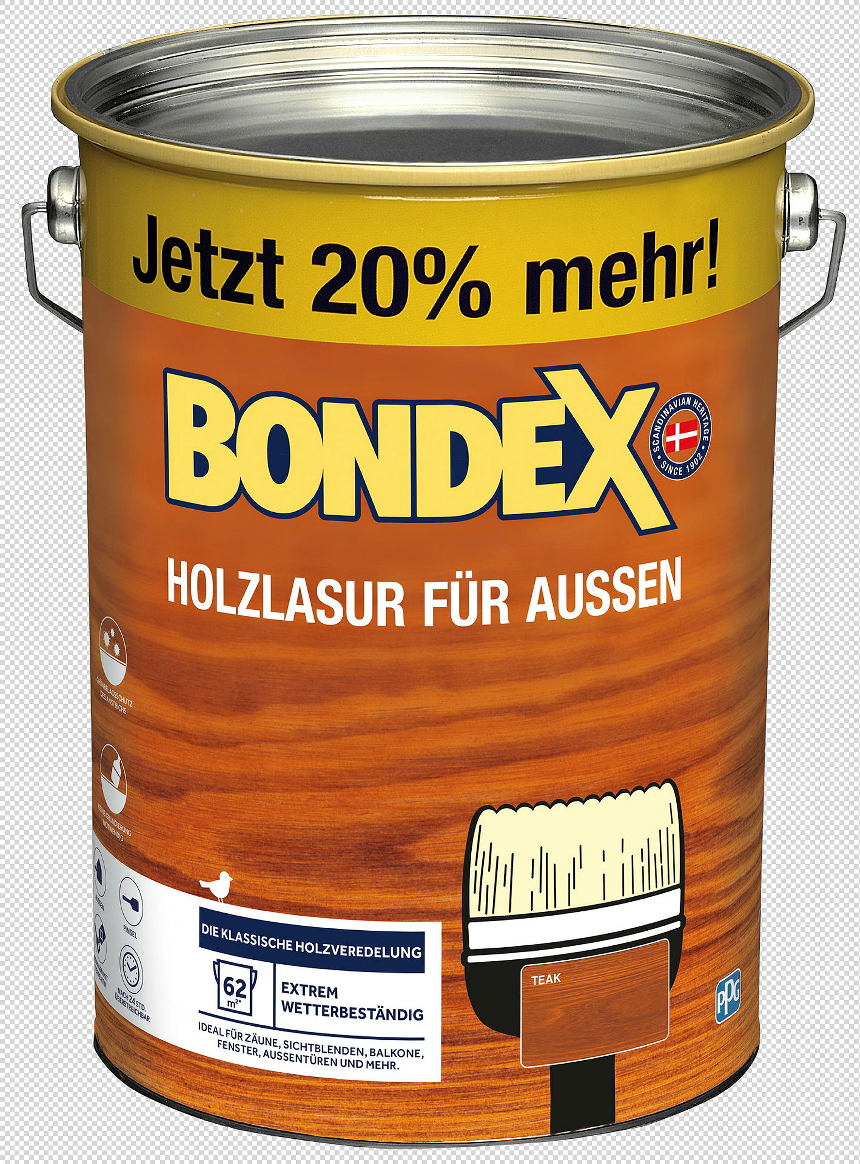 BONDEX Holzlasur für Außen Dunkelgrau 4,80l