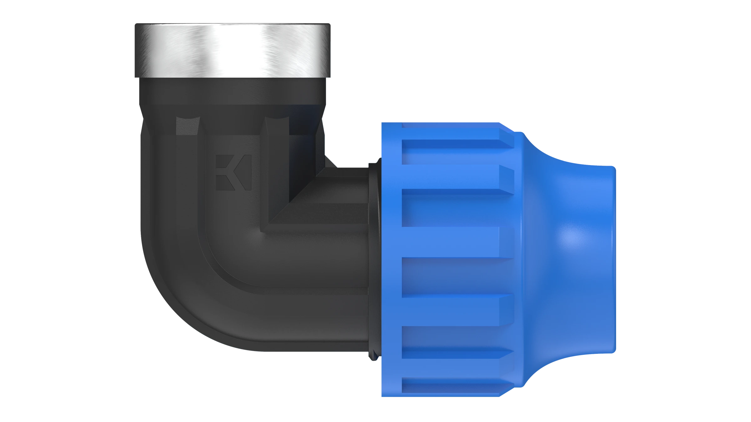 PP Winkel 90°, 32 mm x 3/4''IG, Klemmfitting für HDPE