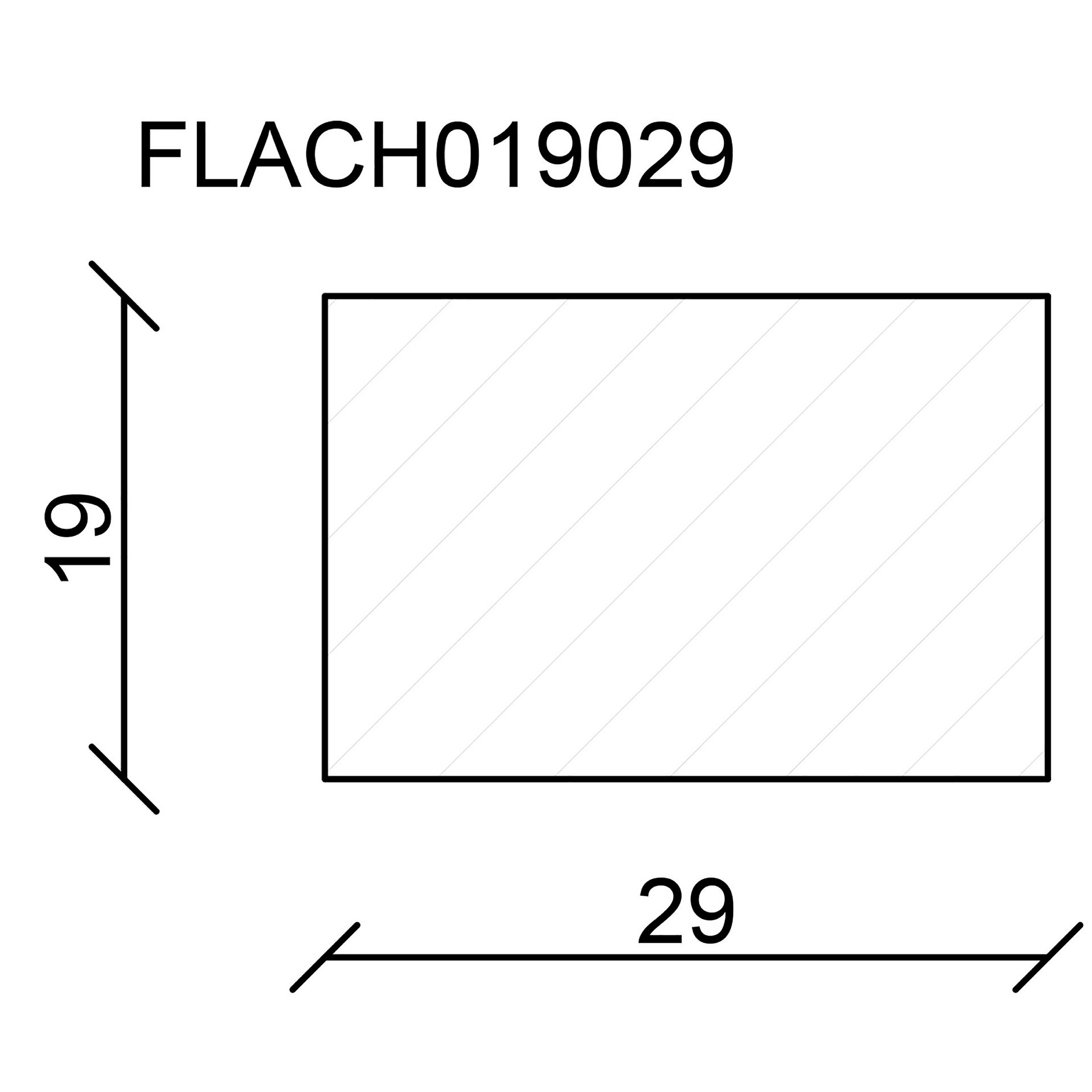 Rechteckleiste 19x29x2400mm, Fichte/Kiefer roh