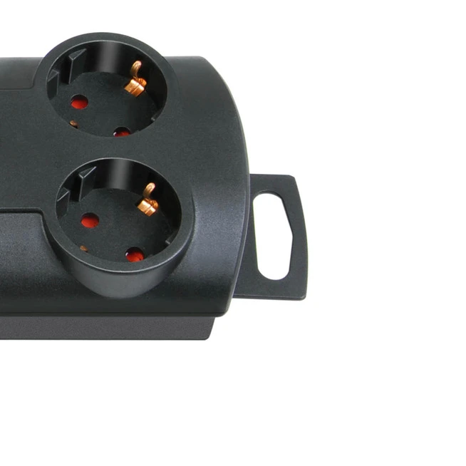 PRIMERA-LINE 10fach schwarz *DE* 2m H05VV-F3G15 - DUO mit 2 Schalter