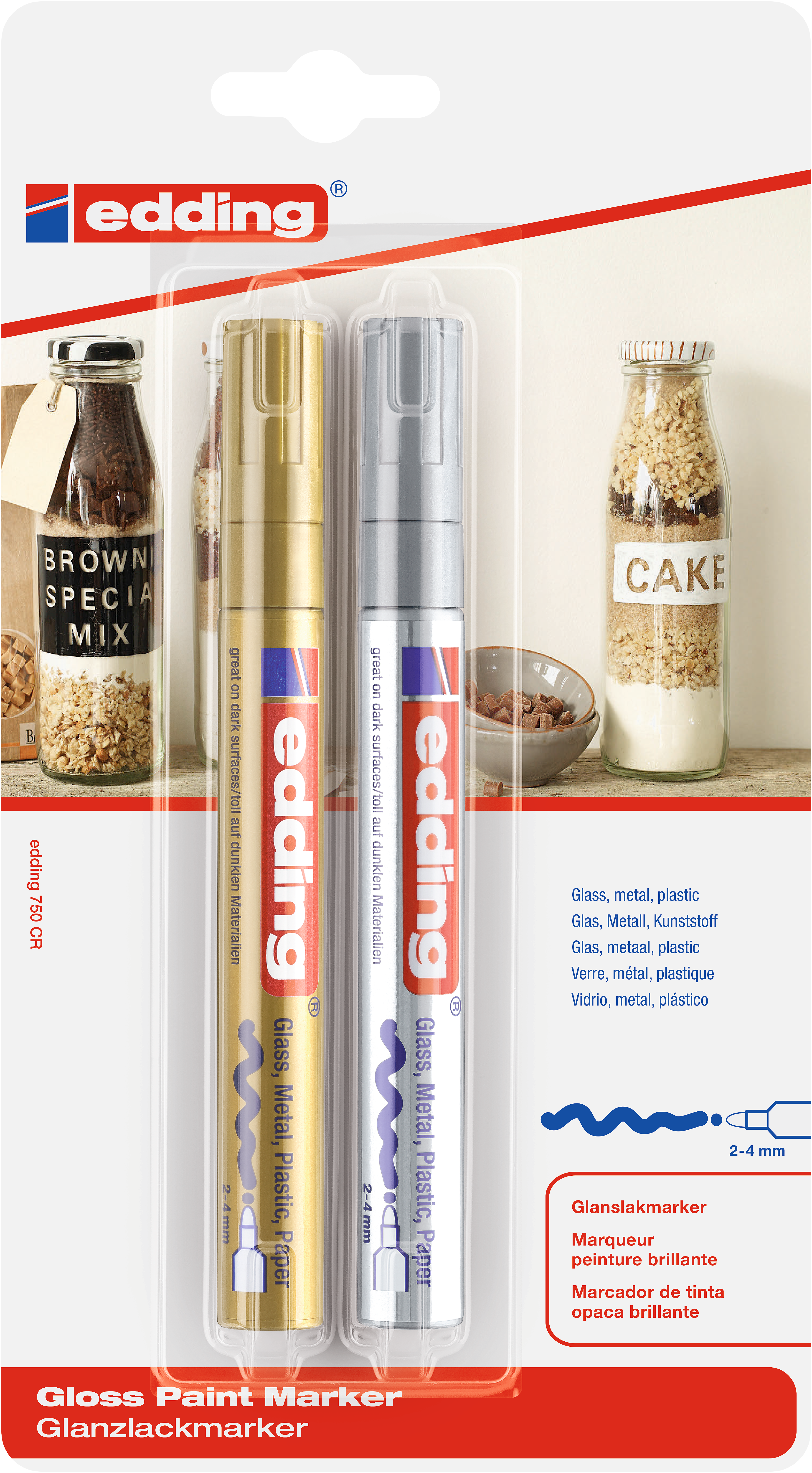 edding 750 Glanzlackmarker 2er-Blister sortiert