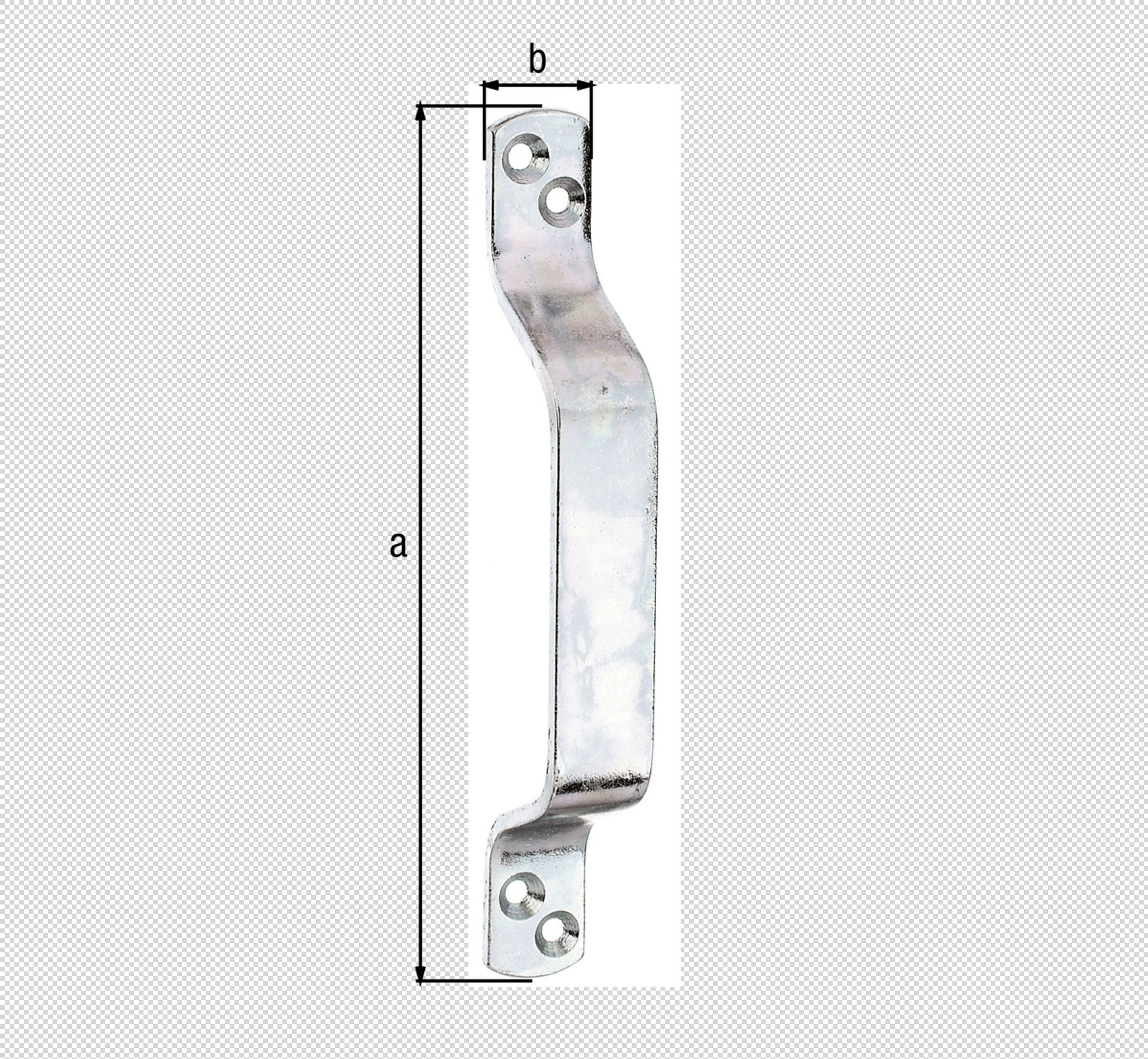Torgriff mit versenkten Schraublöchern 190x25 verzinkt