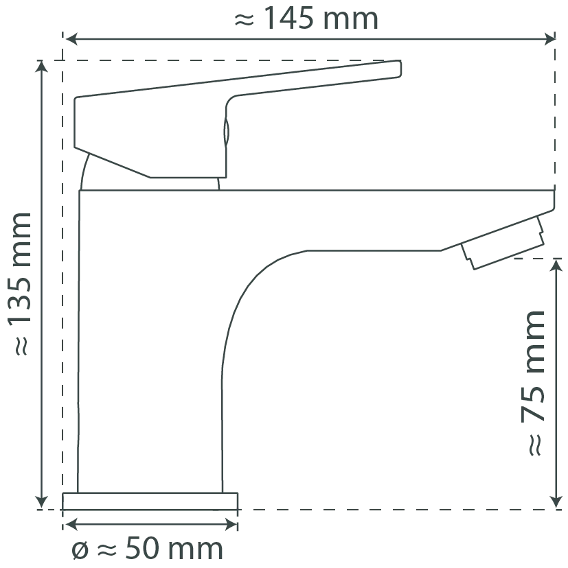FUTURA DVGW Waschtischarmatur, Chrom