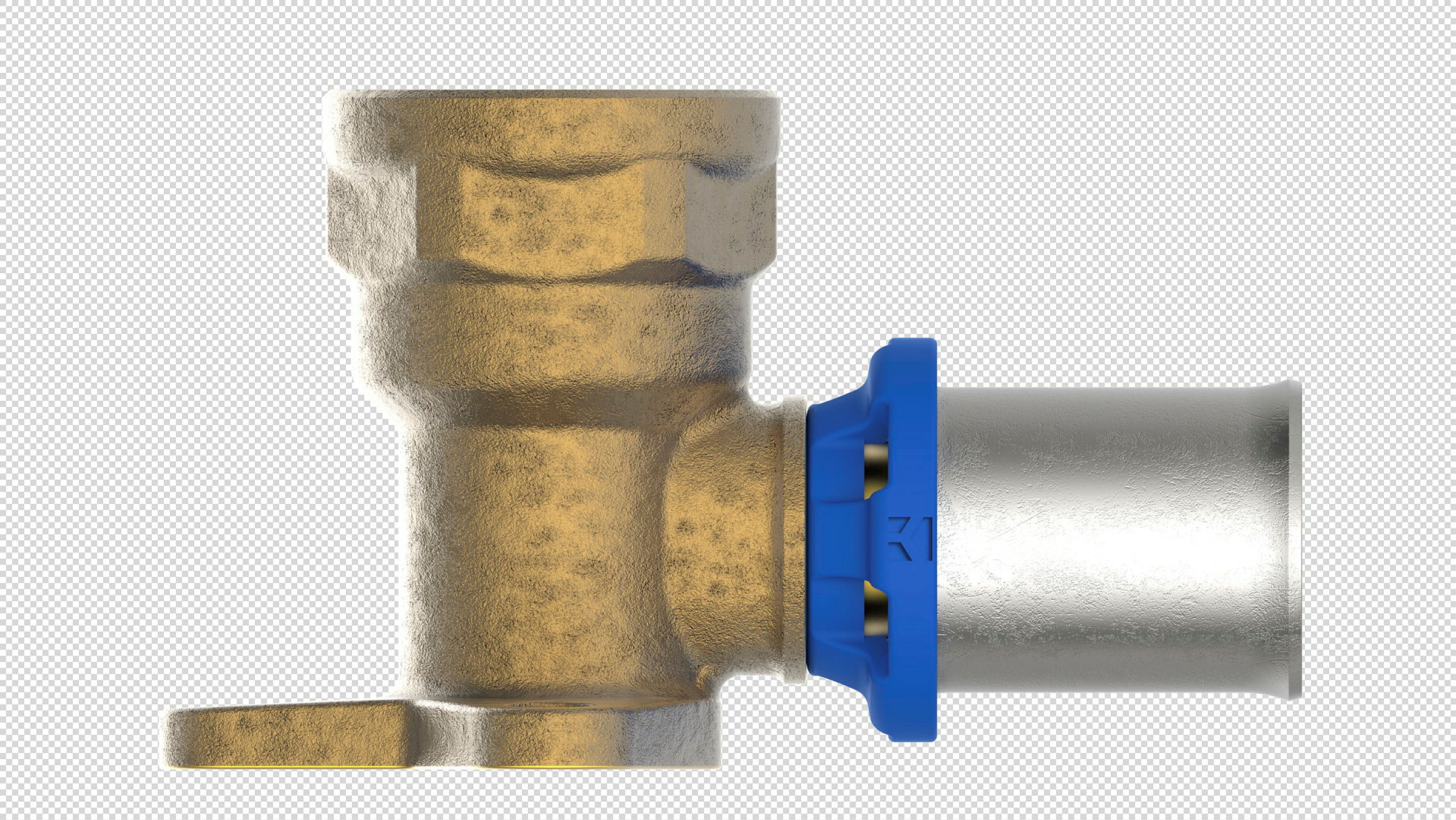 MS Wandscheibe, blank, 20 mm x 1/2''IG, Pressfitting für MSVR