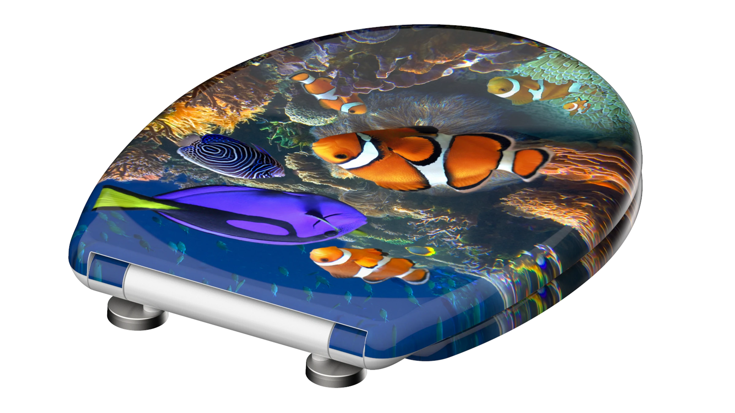 Duroplast WC-Sitz SEA LIFE, mit Absenkautomatik und Schnellverschluss