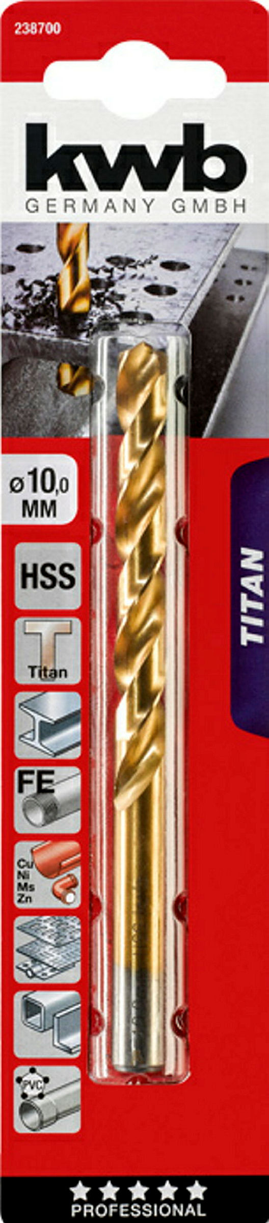 TITAN HSS Spiralbohrer, ø 10.0 mm