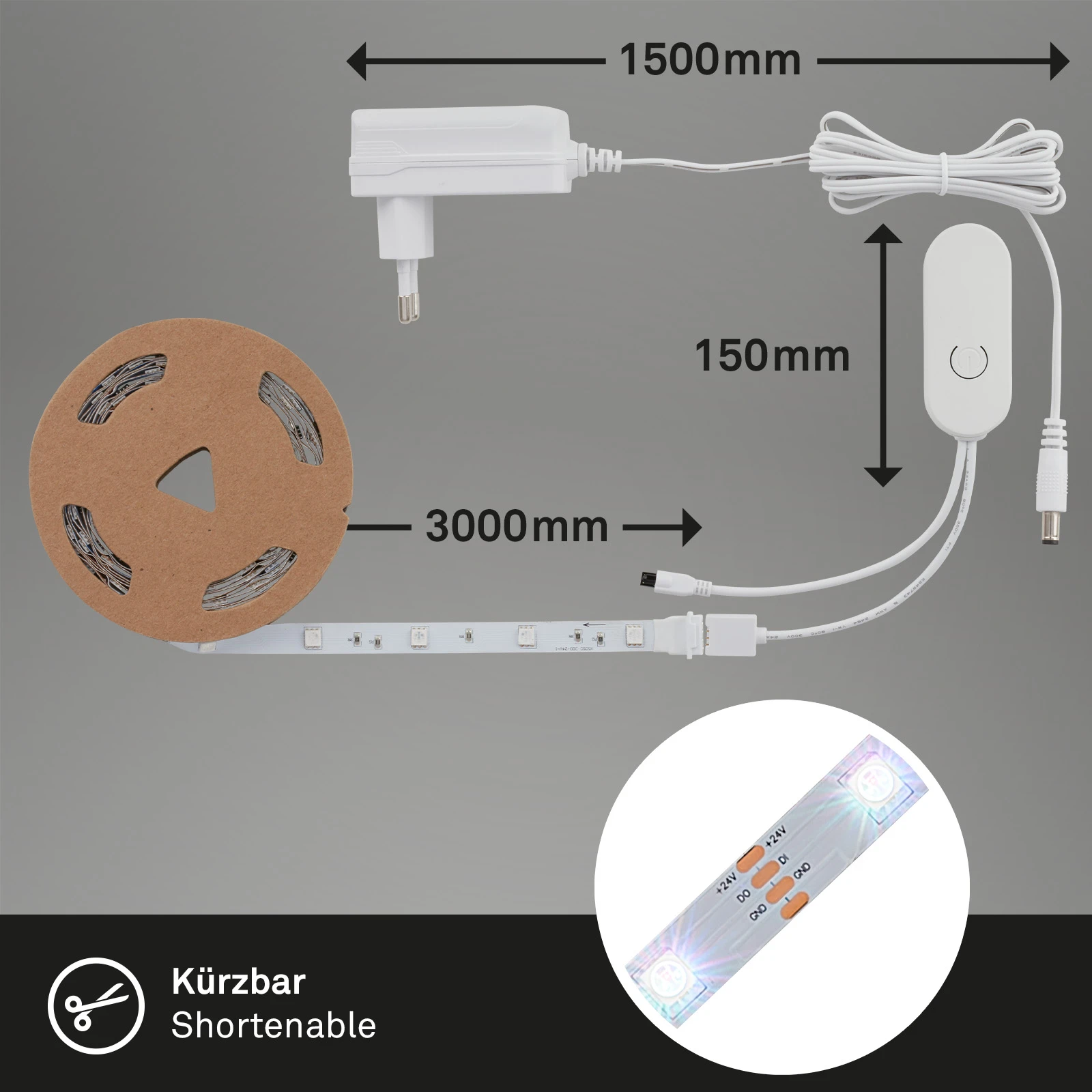 Magic RGB-LED Flexband, 3m, inkl. Musiksensor
