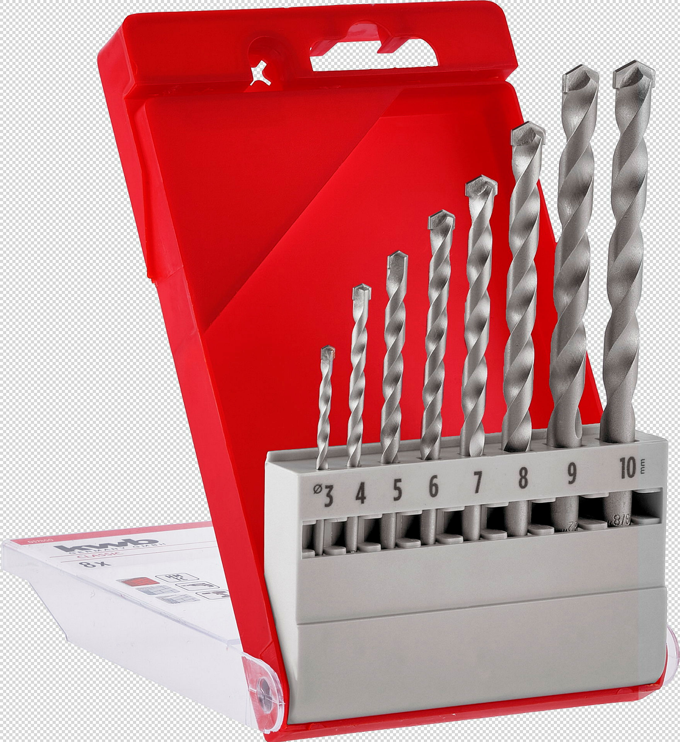 Steinbohrer Kass. 3-10, 8tlg.