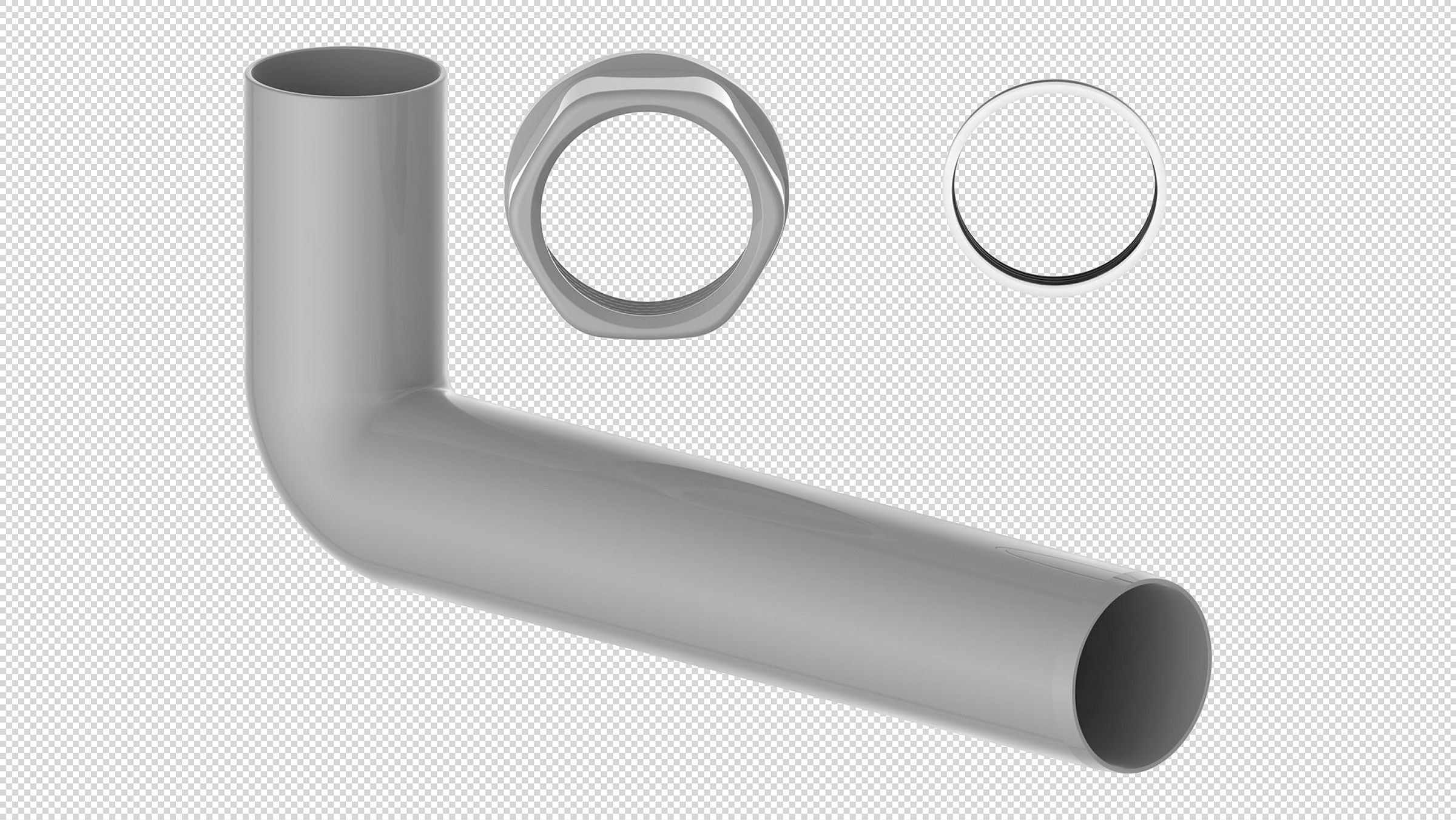 ECO-SAVE KS Abgangsbogen, Grau, 1 1/2''IG x 235 mm x 40 mm