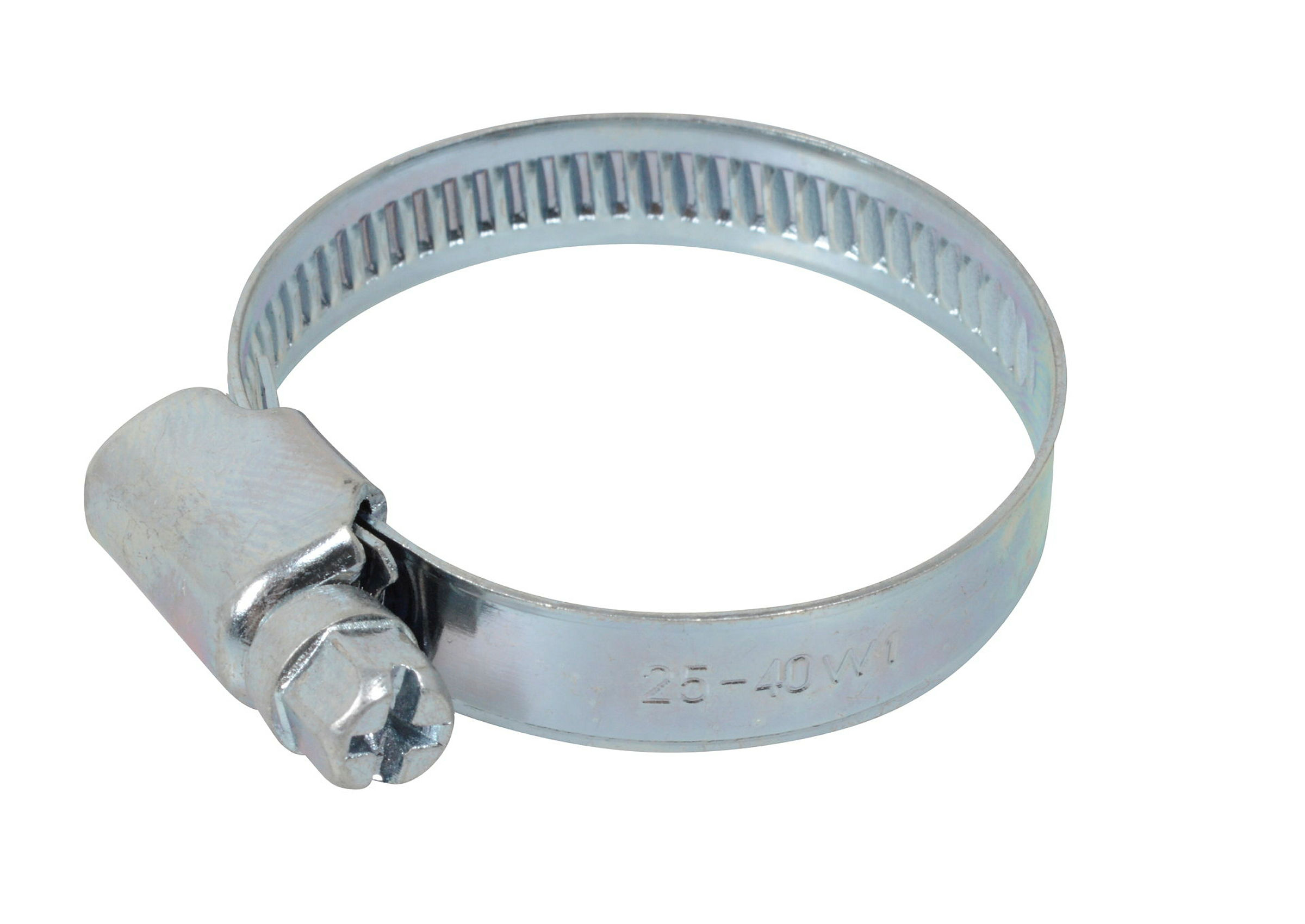 Schlauchklemme 9 mm Bandbreite, verzinkt, 25 - 40 mm, für 1 1/4''