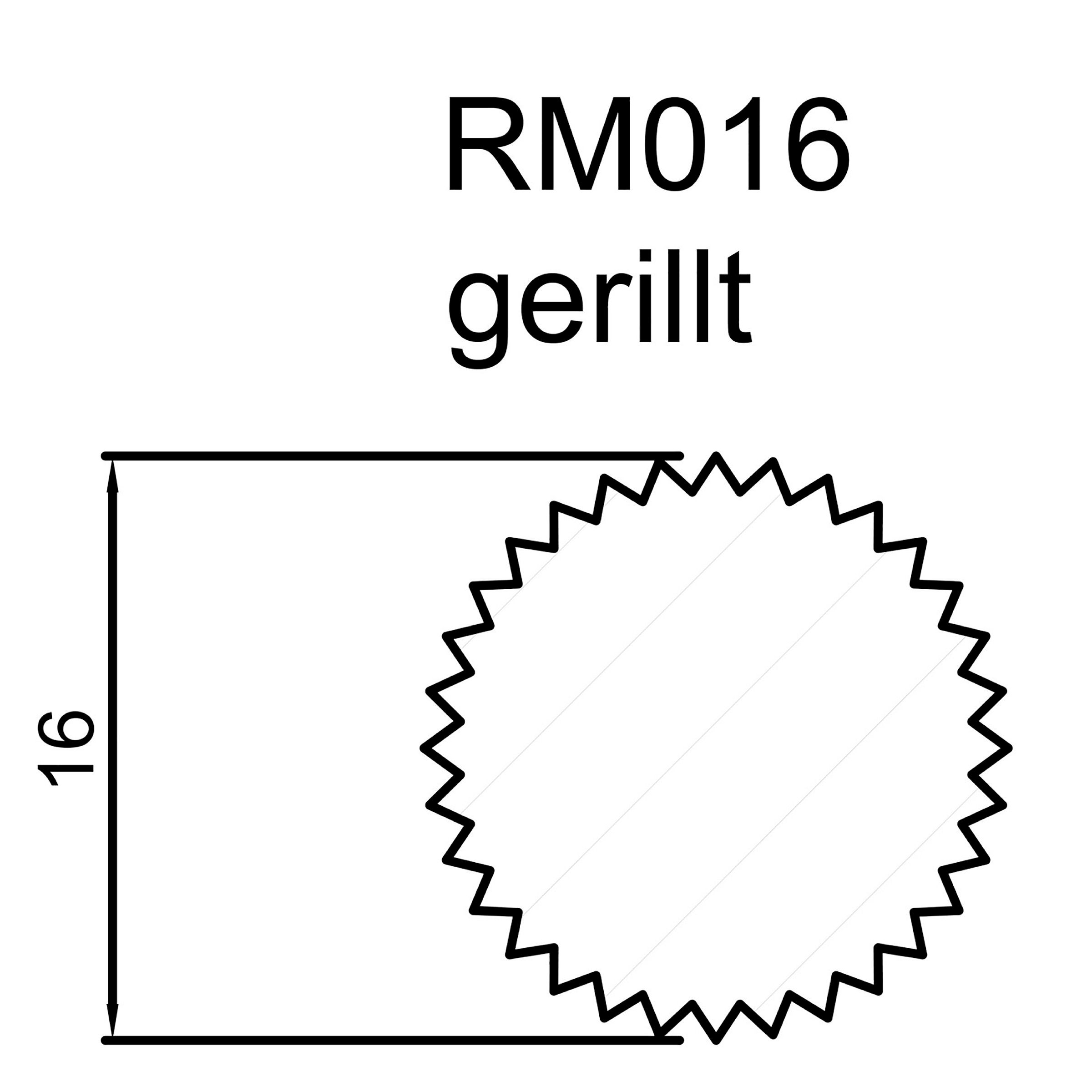 Rundstab gerillt (Dübel) Buche 16mm, 100cm