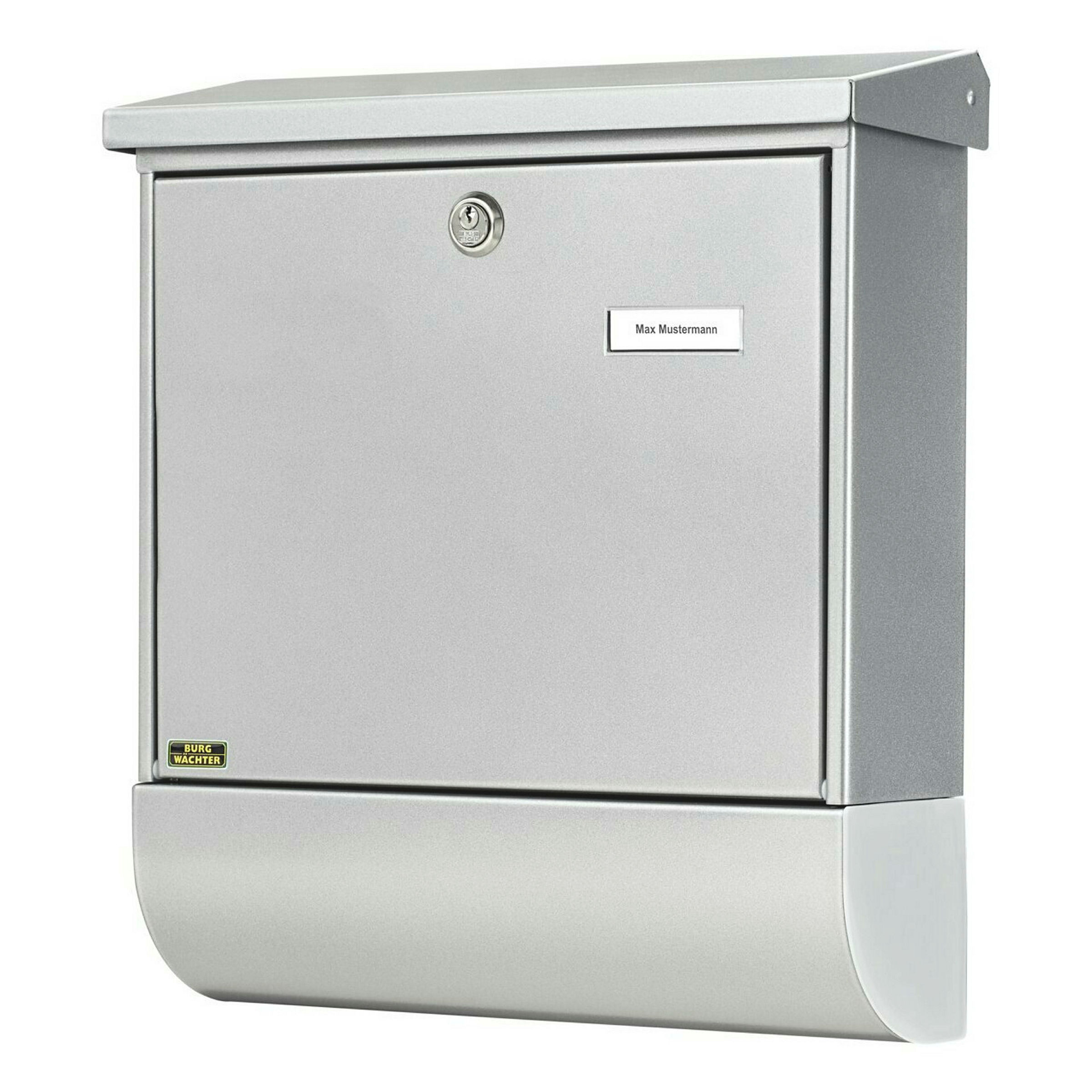 Briefkasten-Set Stahl-lack. Vario 86720Si silber