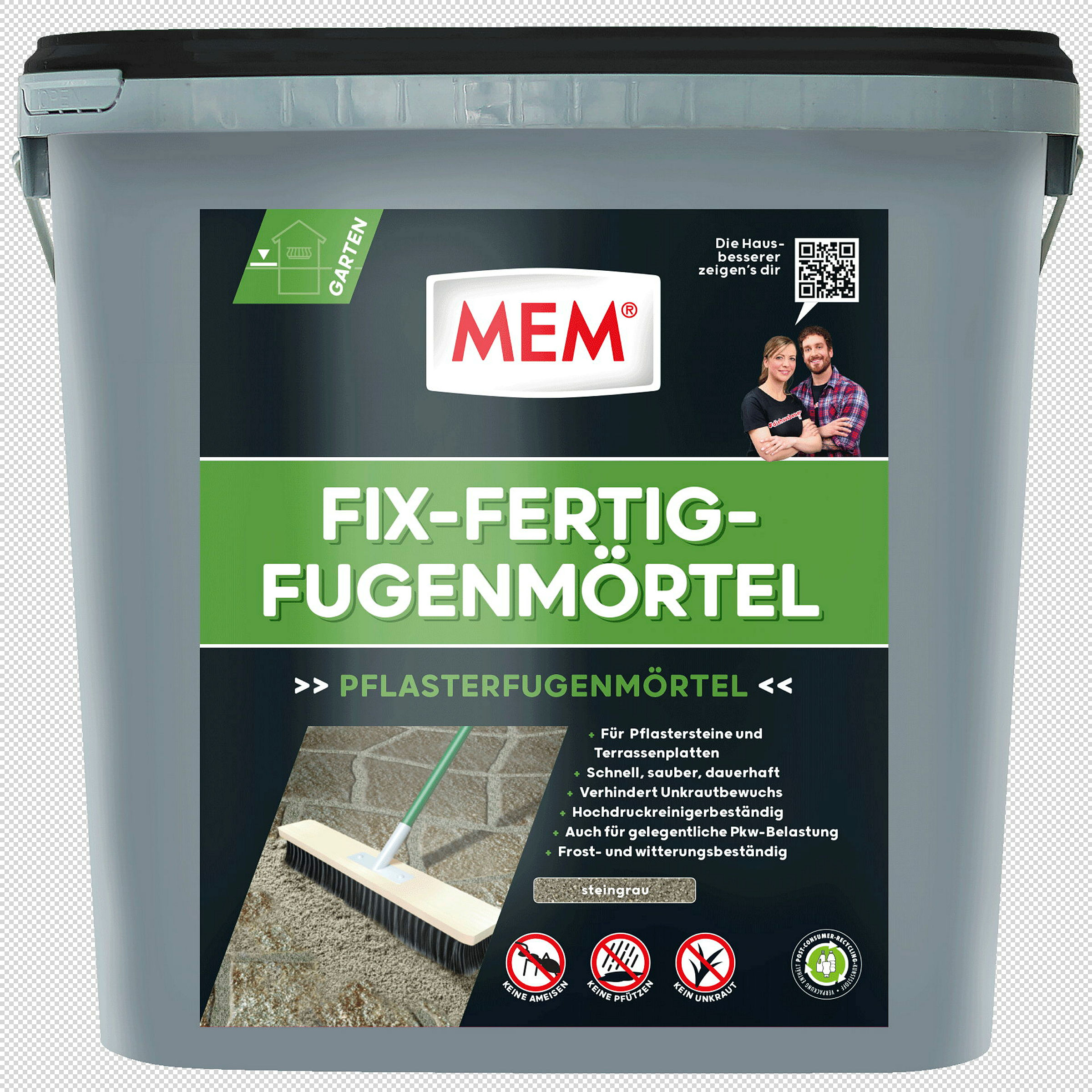 MEM Fix-Fertig-Fugenmörtel 12,5 kg steingrau
