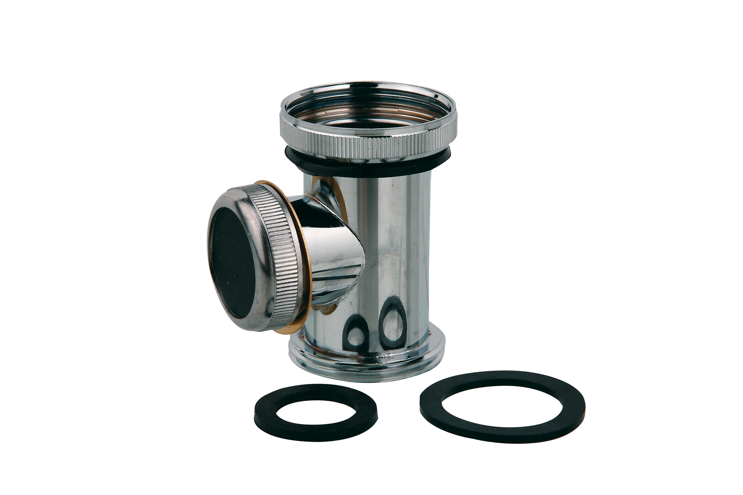 Ablauf-T-Stück, Chrom, 1 1/4'', für Siphon