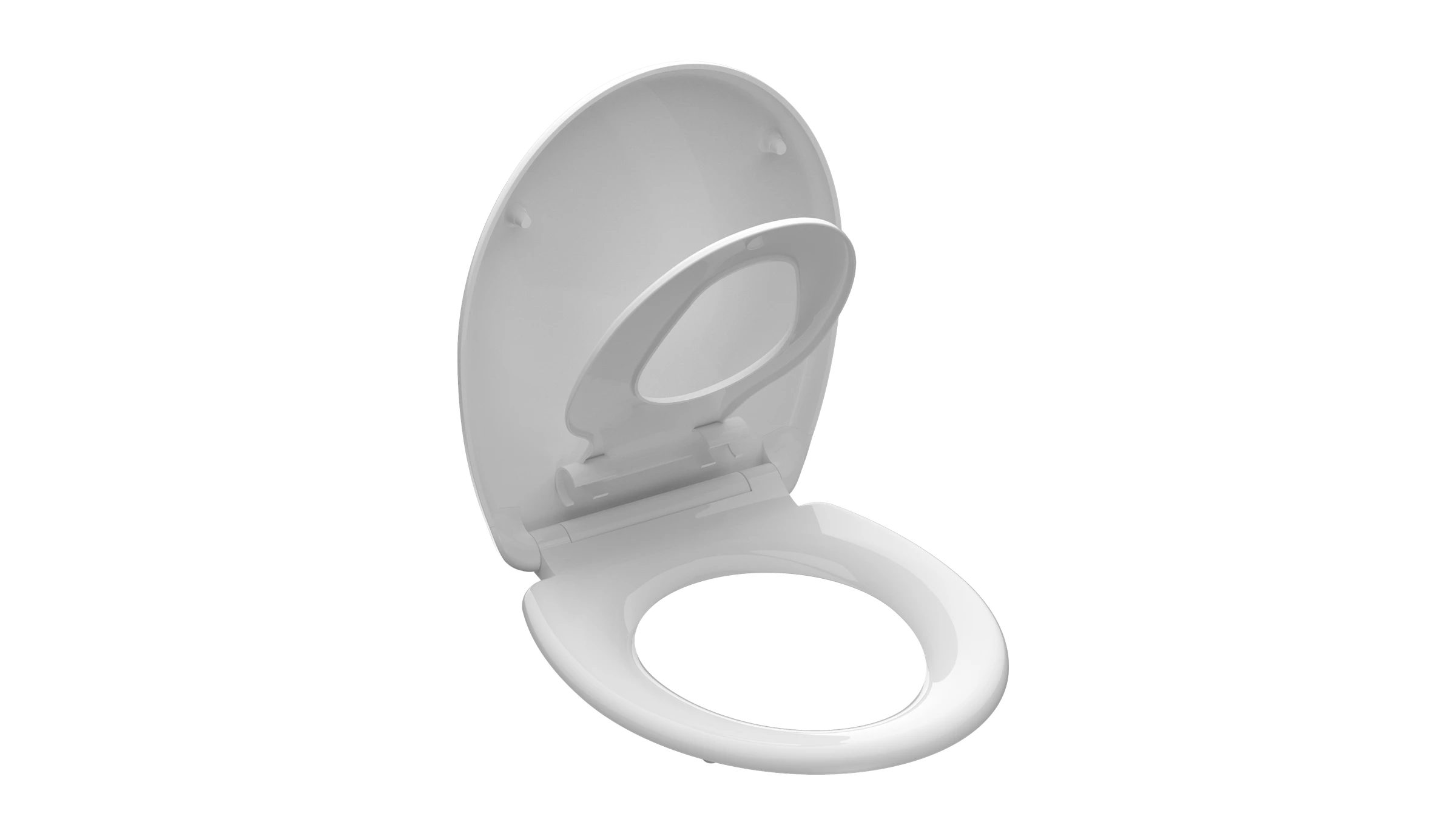 Duroplast WC-Sitz FAMILY WHITE, mit Absenkautomatik und Schnellverschluss