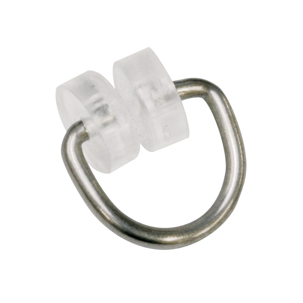 T-Rollringe für Vorhangschiene T-Schiene, silber/transparent