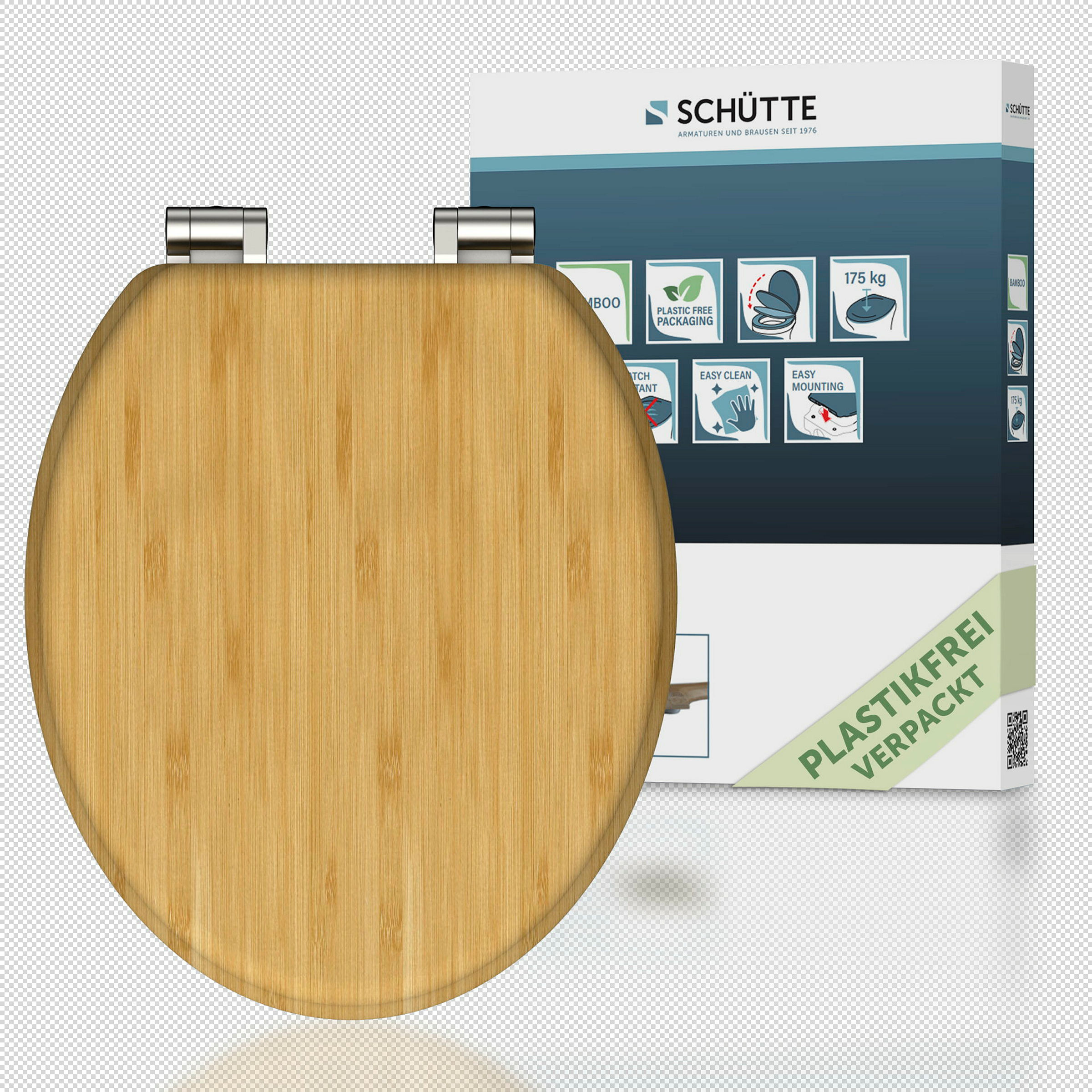 WC-Sitz NATURAL BAMBOO, Bambus, mit Absenkautomatik