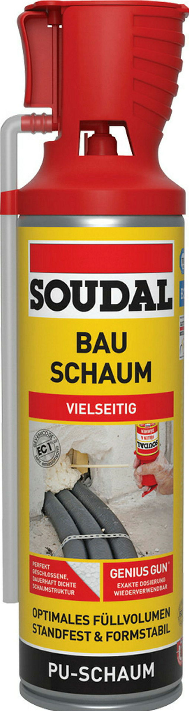 Soudal Bauschaum Genius Gun® universeller PU-Schaum mit exakter Dosierung