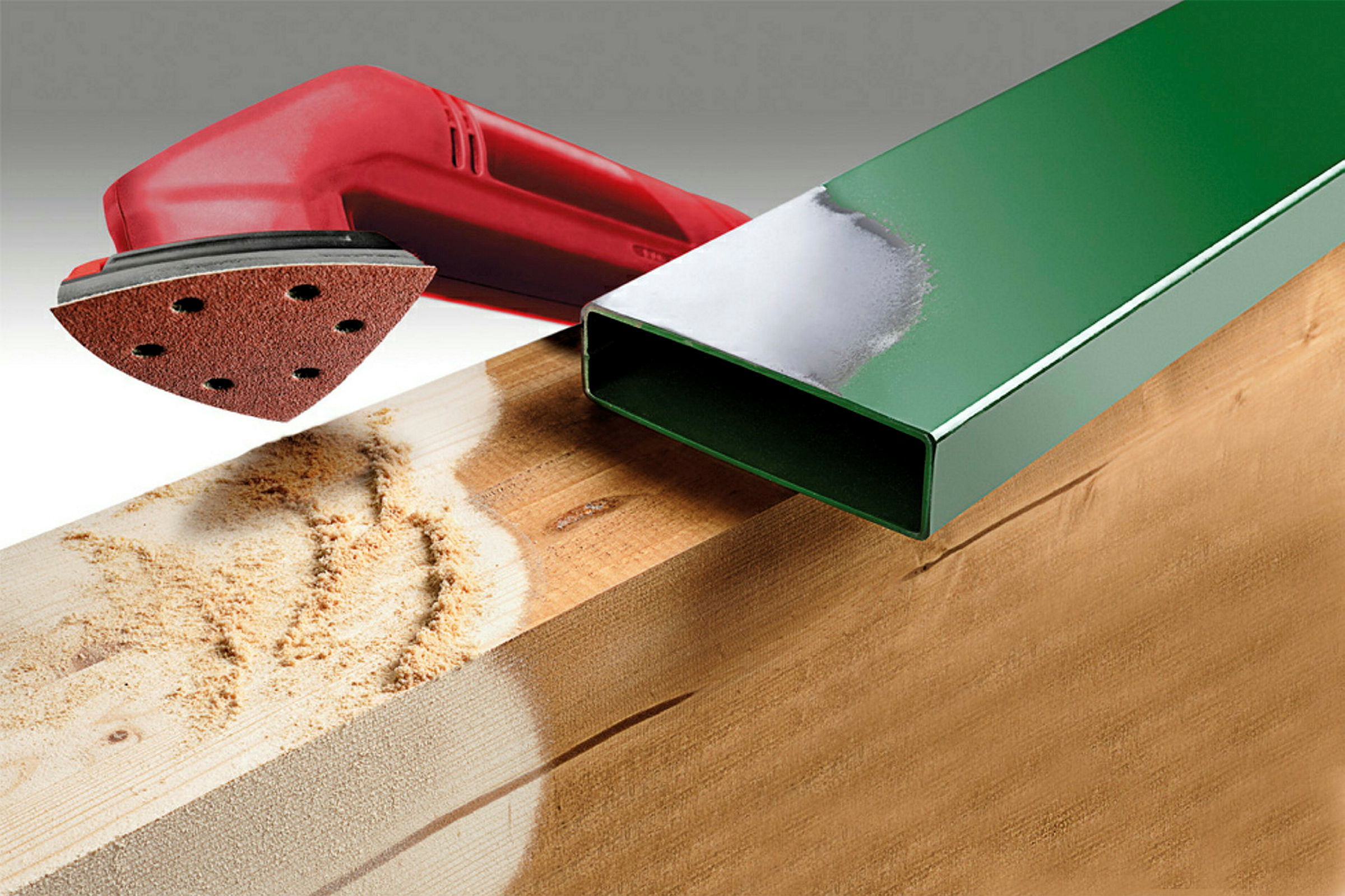 Haft-Schleifdreiecke, HOLZ & METALL, Edelkorund, 93 mm, K 40
