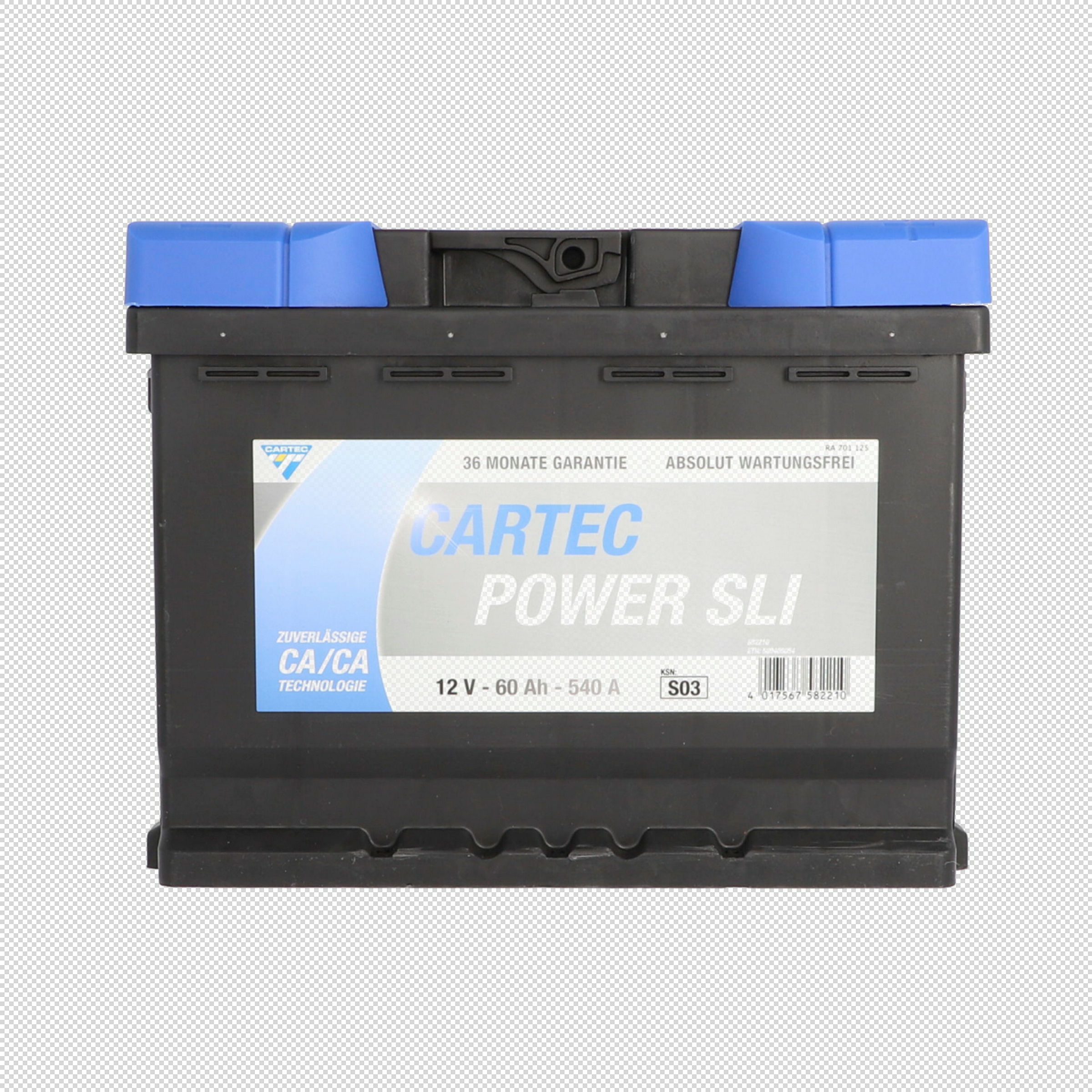 POWER SLI Starterbatterie 60 Ah / 540 A 190mm