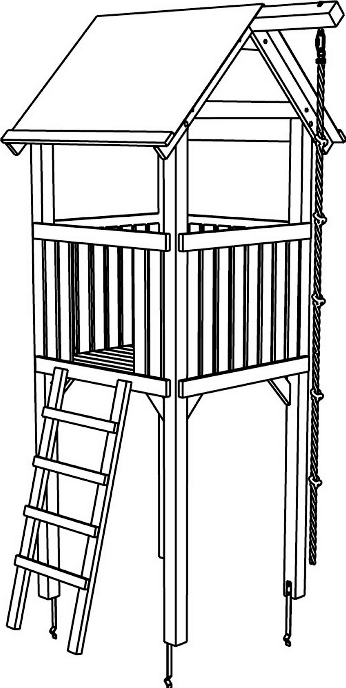 Multi-Play Spielturm 118x118x350cm