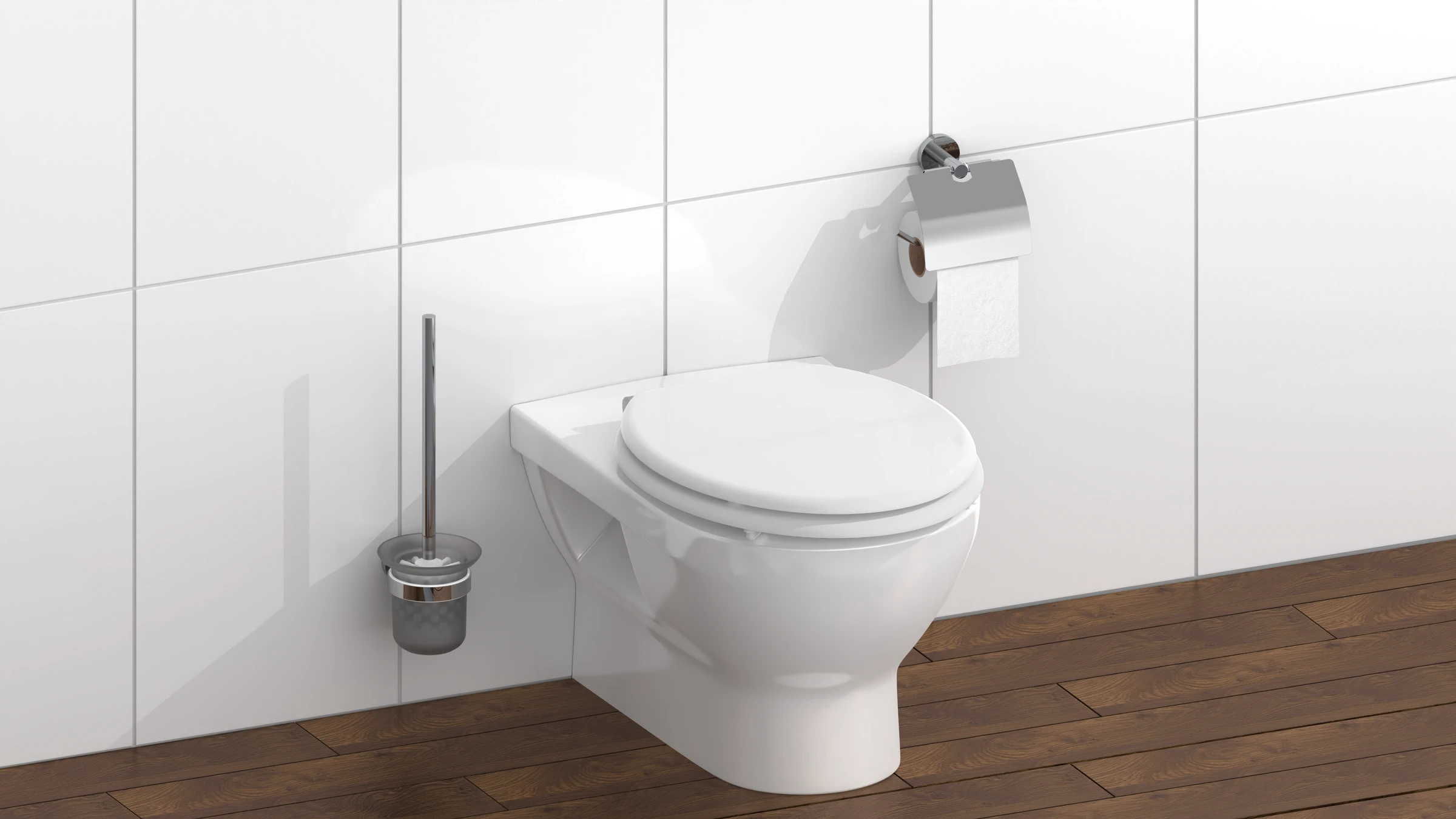 Holzkern WC-Sitz WHITE, mit Absenkautomatik