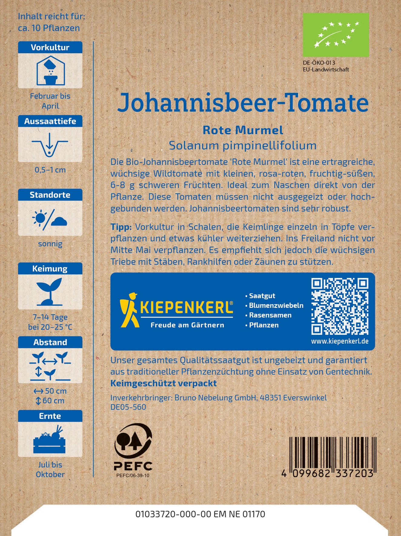 Kiepenkerl BIO Johannisbeer-Tomate Rote Murmel