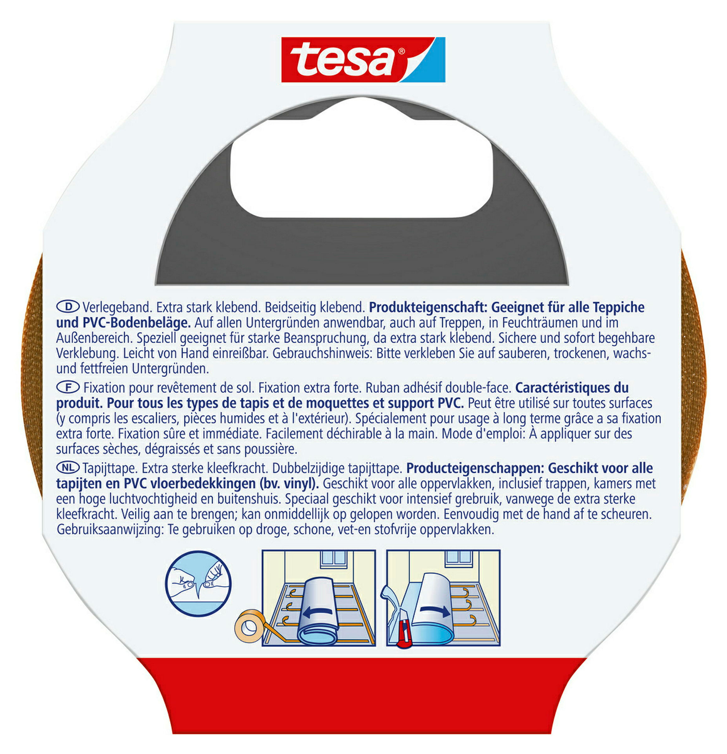 tesa Verlegeband extra stark 5 m - 50 mm