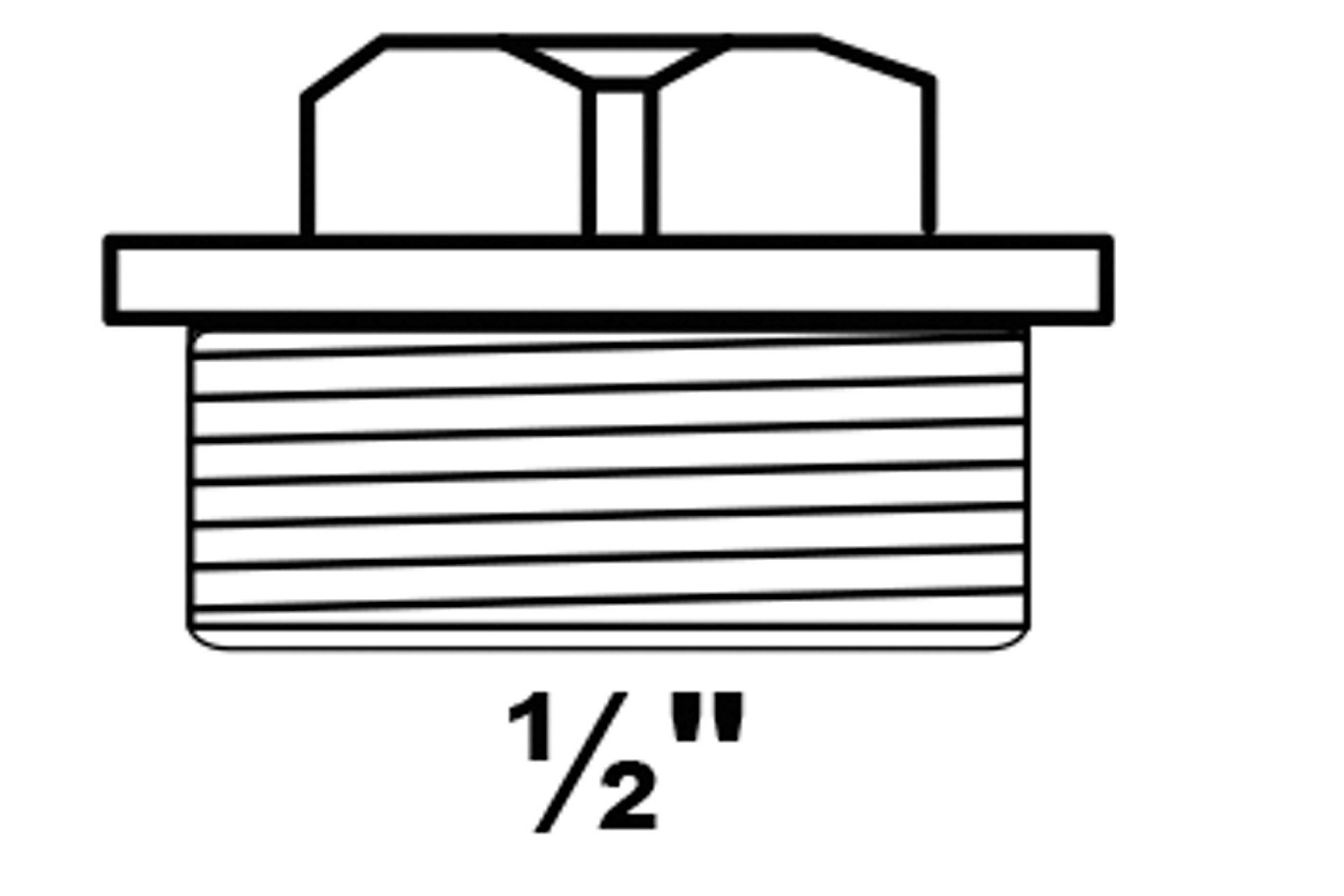 TG Stopfen, verzinkt, 1/2''AG, (290)