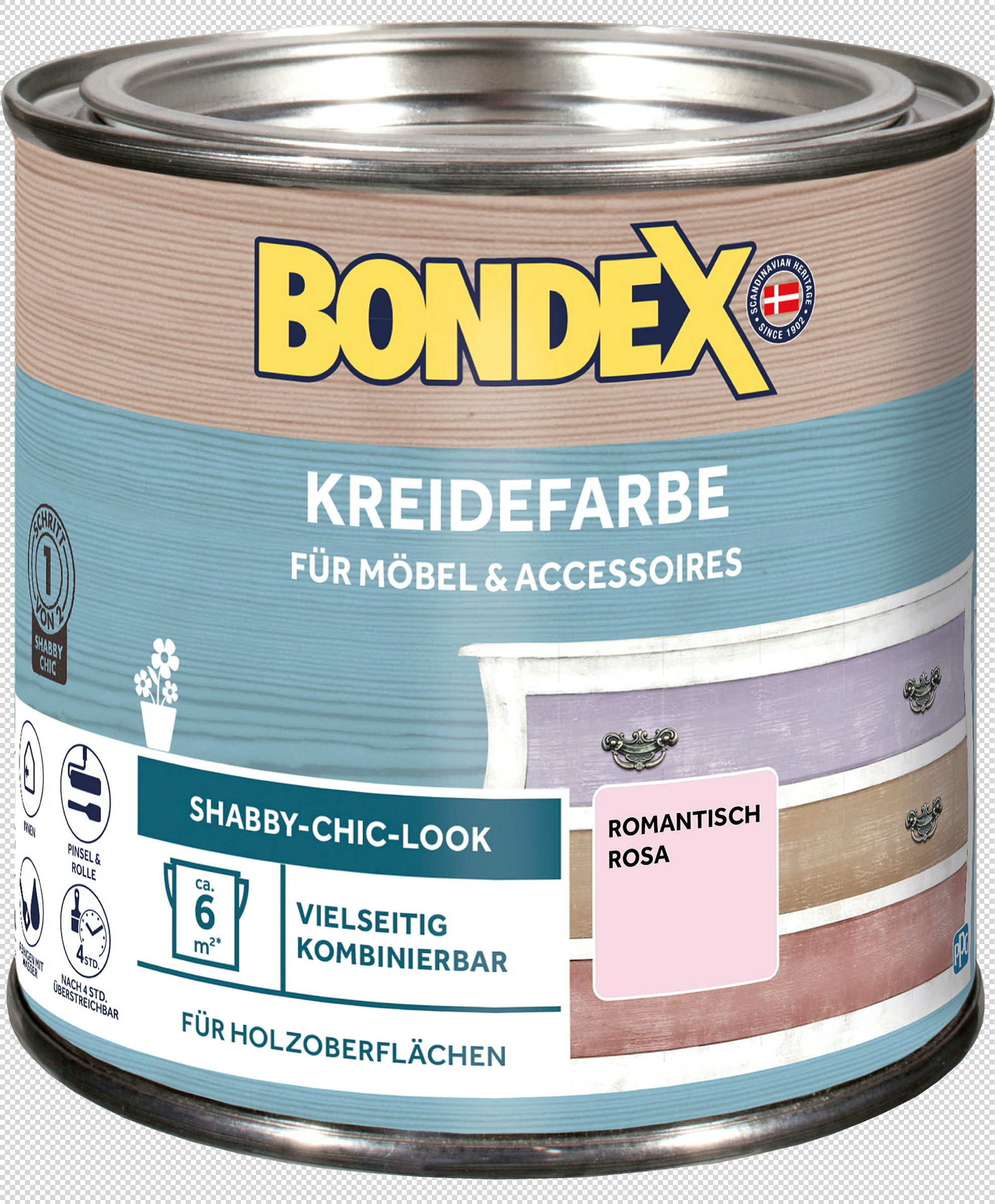 BONDEX Kreidefarbe Romantisch Rosa 0,5l