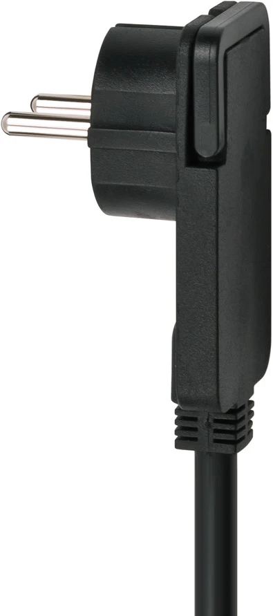 Std-Leiste 4-F.Comfort-Line schwarz 2m H05VV-F3G1.5 mit Flachstecker