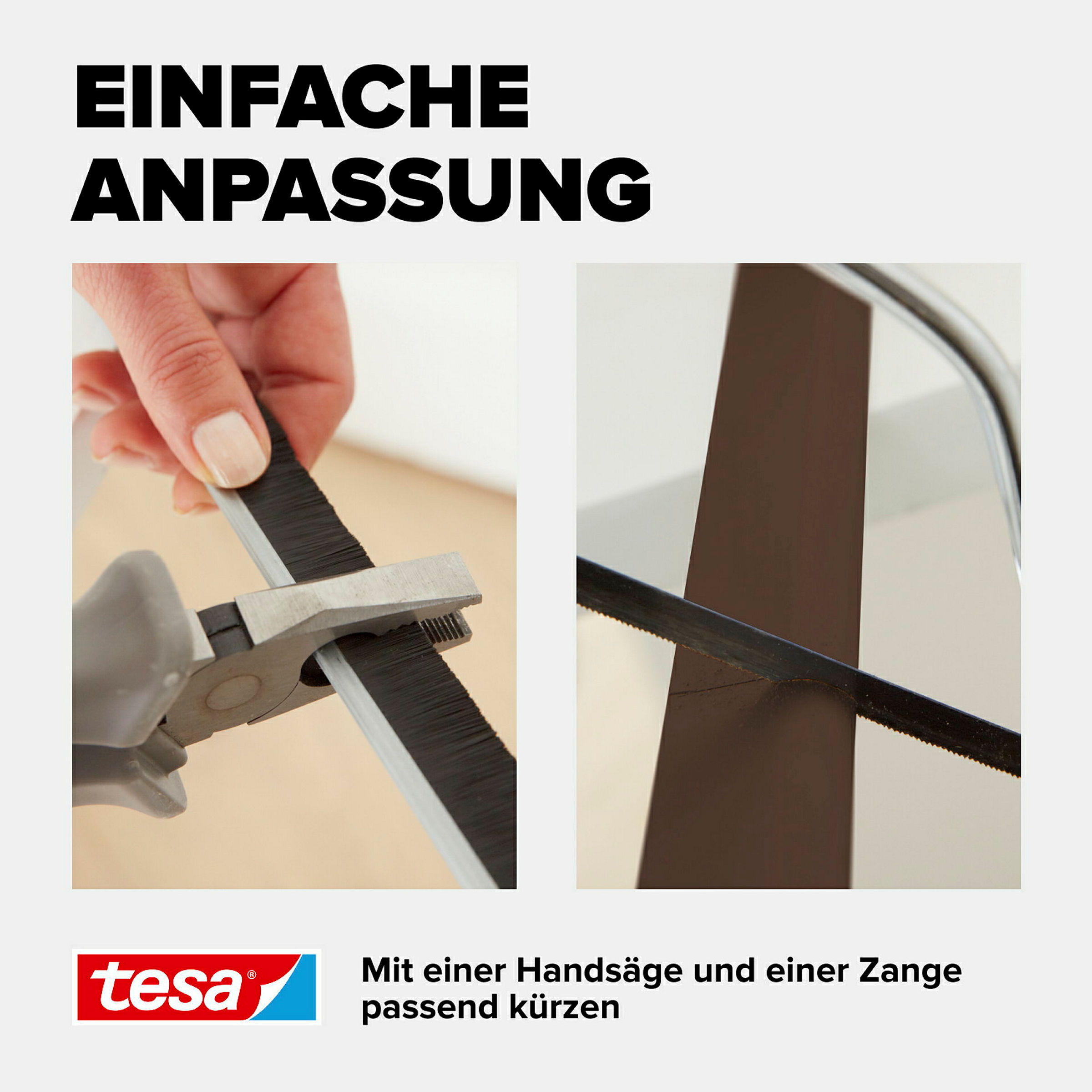 tesamoll® Türdichtschiene für Textilböden braun