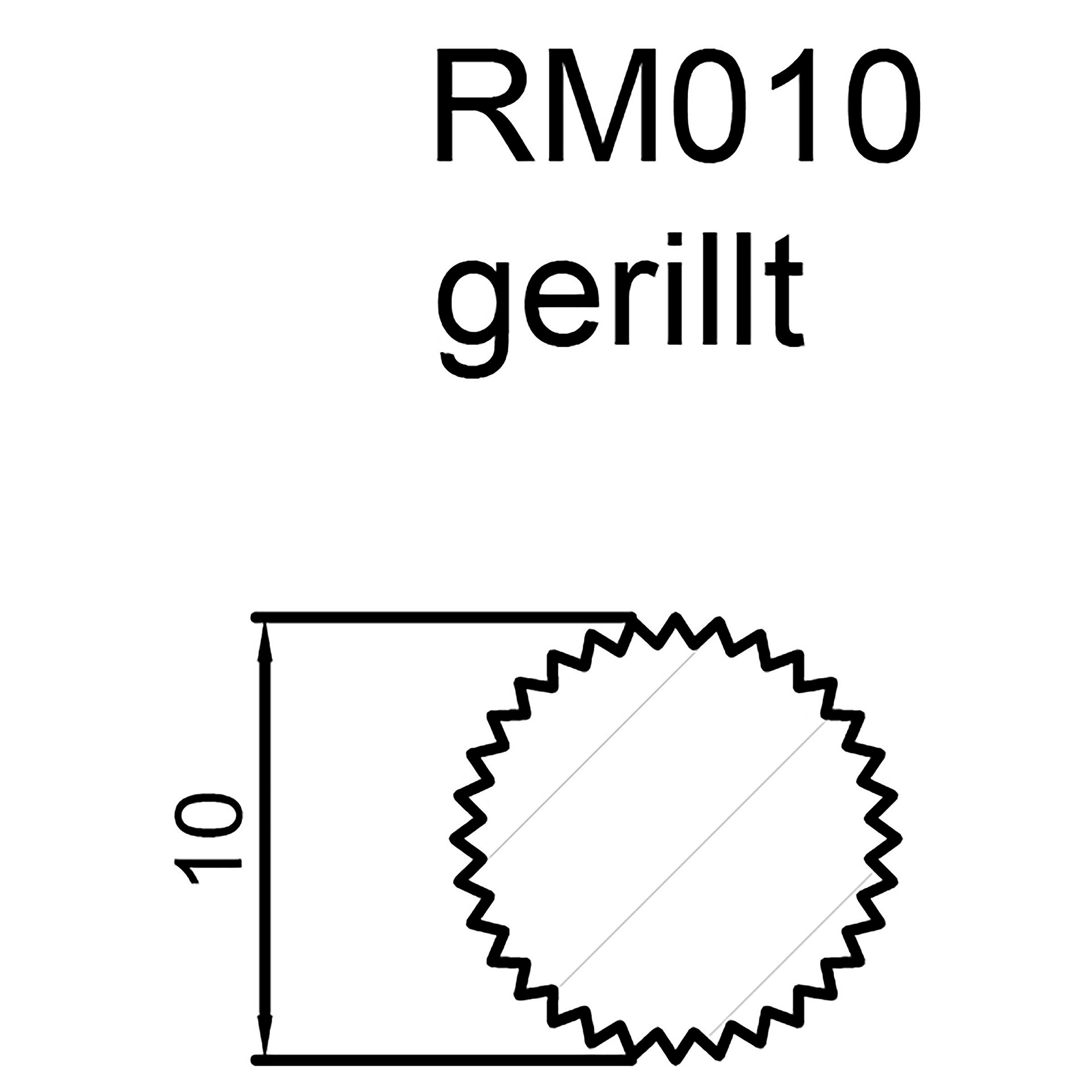Rundstab gerillt (Dübel) Buche 10mm, 100cm