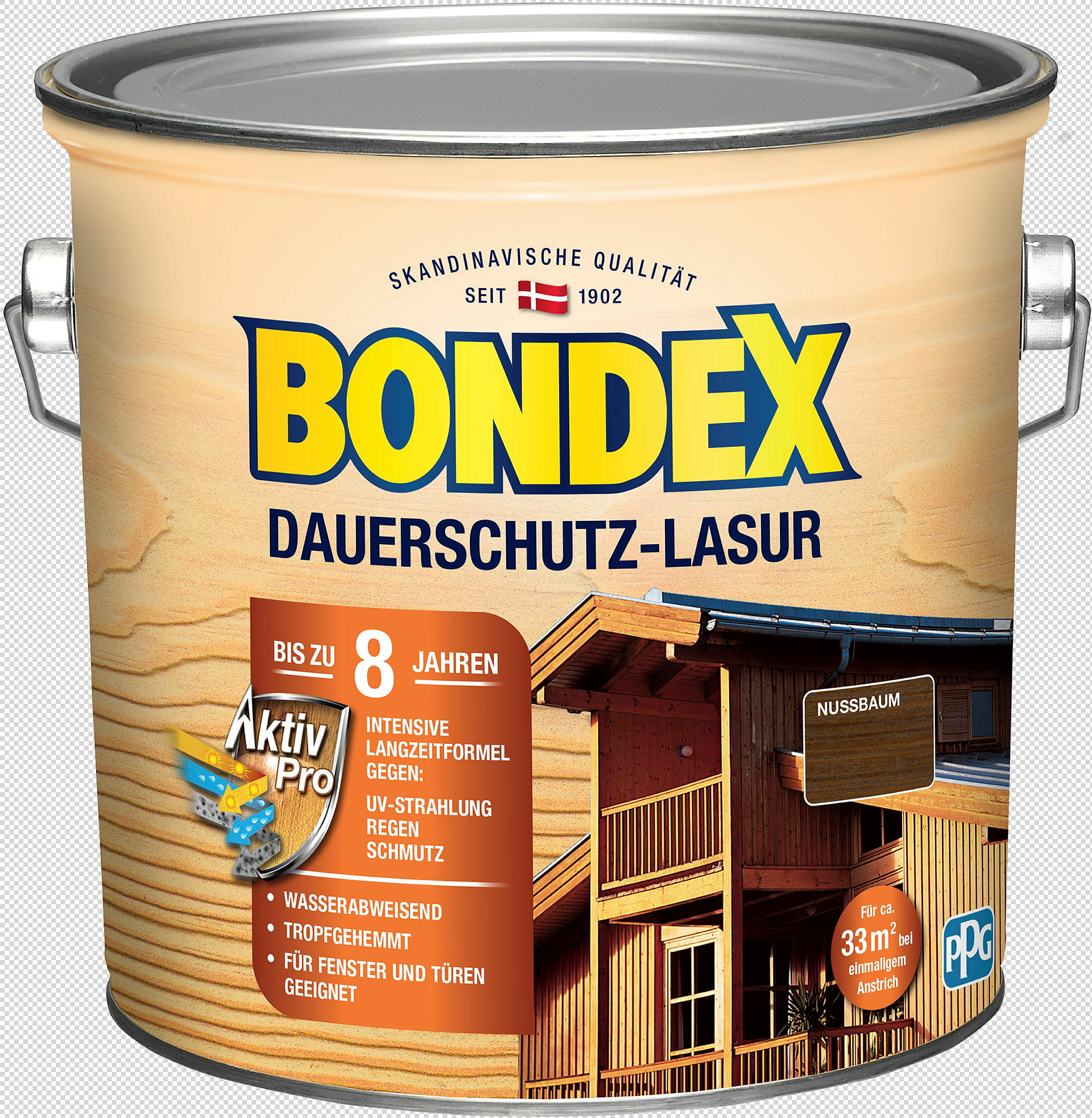 BONDEX Dauerschutz-Lasur Nussbaum 2,50l
