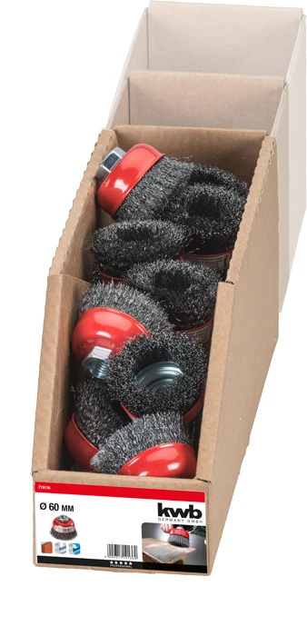 AGGRESSO-FLEX® Topfbu rste, HSS Stahldraht, gewellt, Ø 60 mm