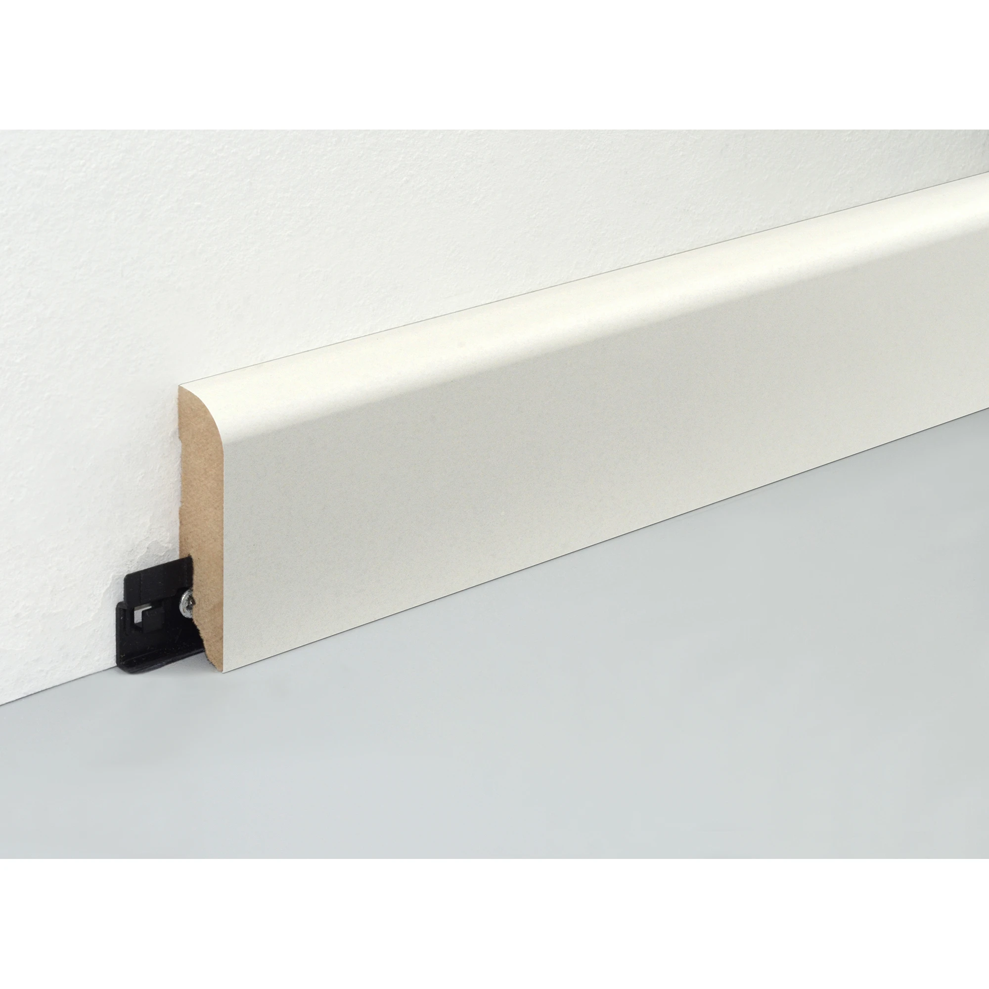 Sockelleiste 19x70x2400mm, weiß foliert (RAL9016), überstreichbar