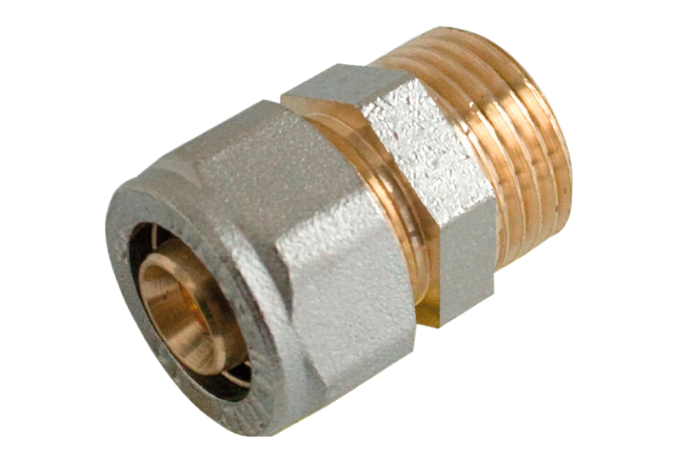 MS Übergangsstück,blank,20mm x 1/2''AG, Klemmfitting für MSVR