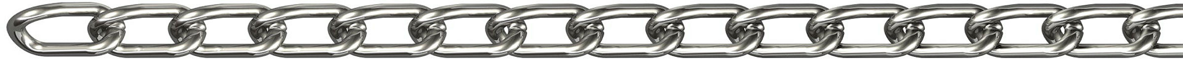 Gedrehte Ringkette geschweißt (Spule) 2,5 mm Stahl vernickelt, 10 m