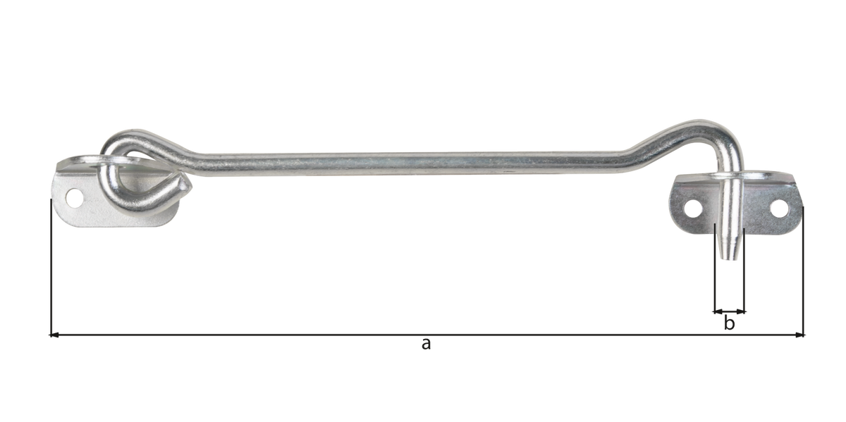 Sturmhaken mit Winkelplatten 200Ø8 verzinkt