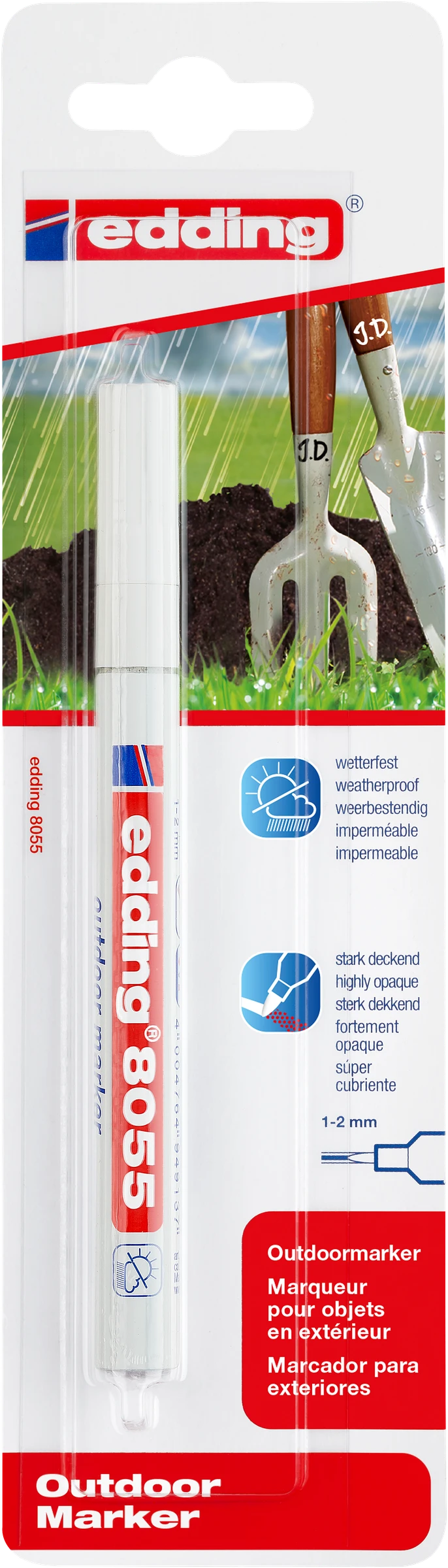 edding 8055 Outdoormarker 1er-Blister weiß