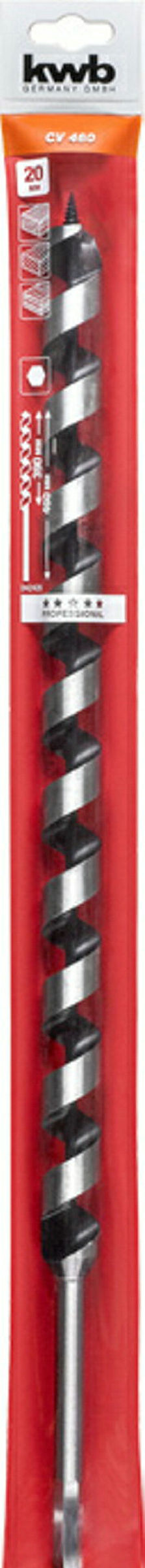 Schlangenbohrer, 460 mm, ø 20.0 mm