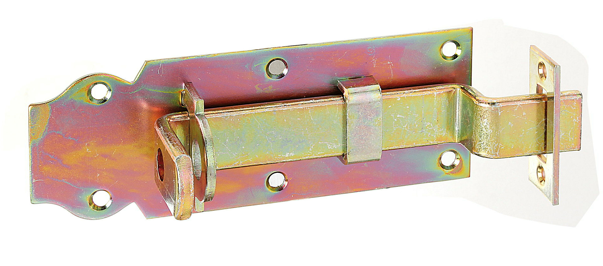 Schlossriegel mit flachem Griff 140x52 gekröpft verzinkt