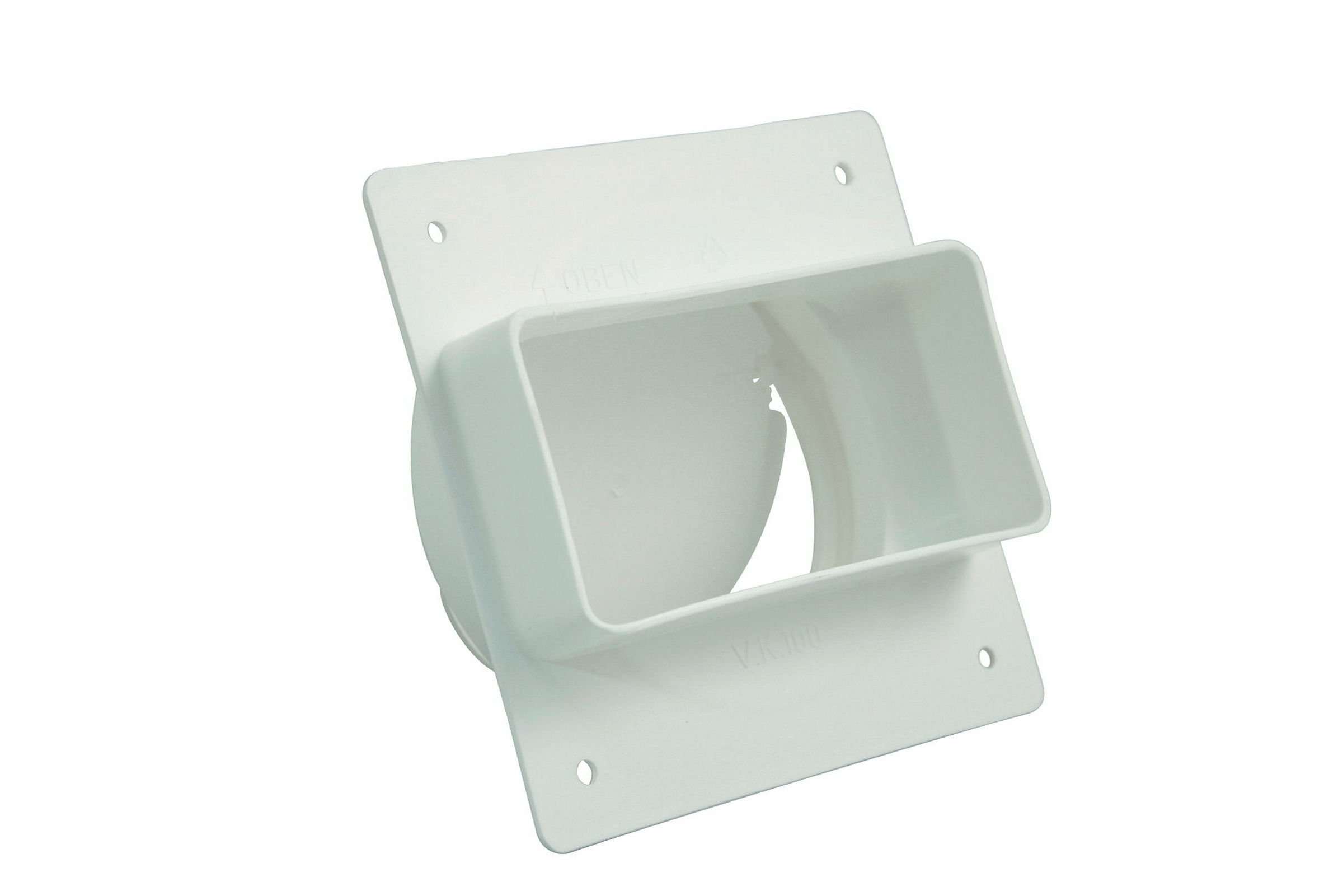 Adapter (rund/eckig), mit Rückstauklappe