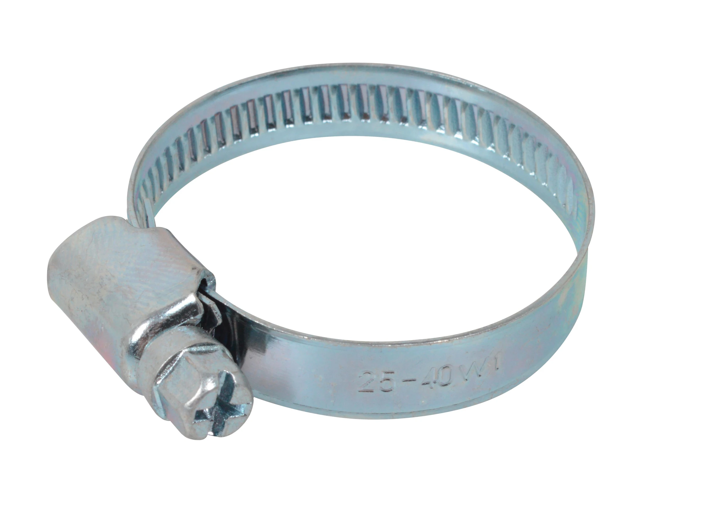 Schlauchklemme 9 mm, verzinkt, Bandbreite 25 - 40 mm, für 1