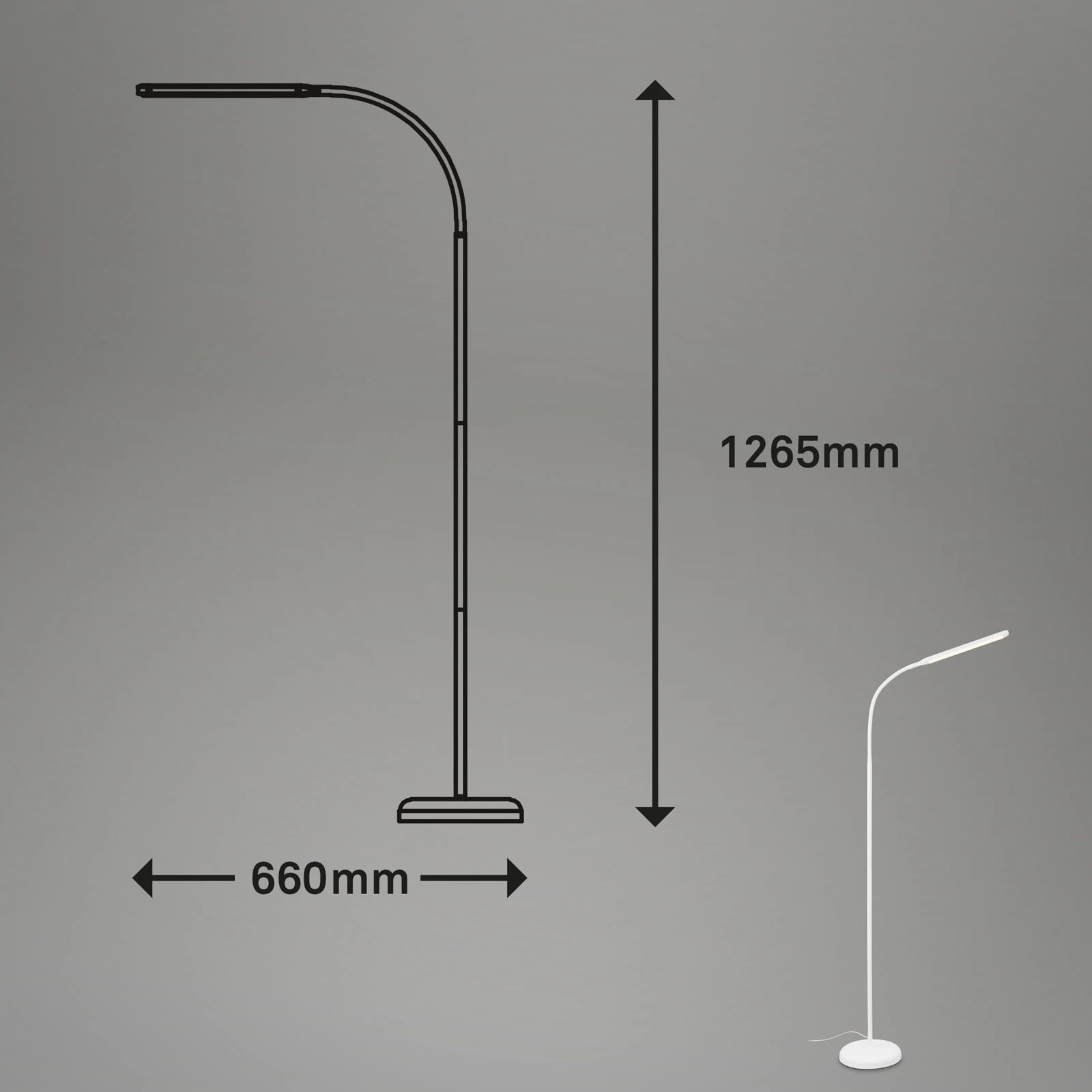 LED Stehleuchte, weiß, 1xLED-Platine/6W